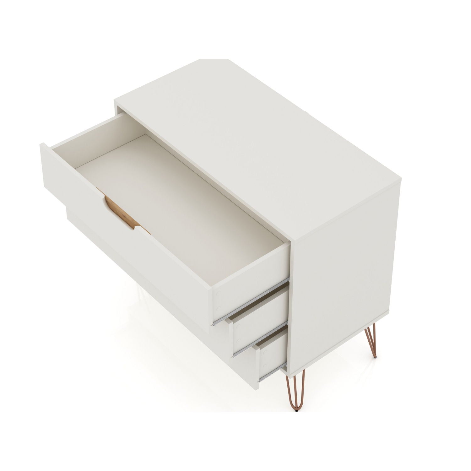 Rockefeller - 3 Drawer Dresser - Off White