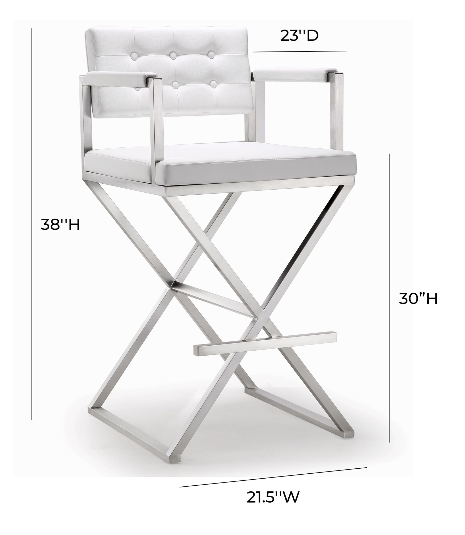 Director - Stainless Steel Barstool