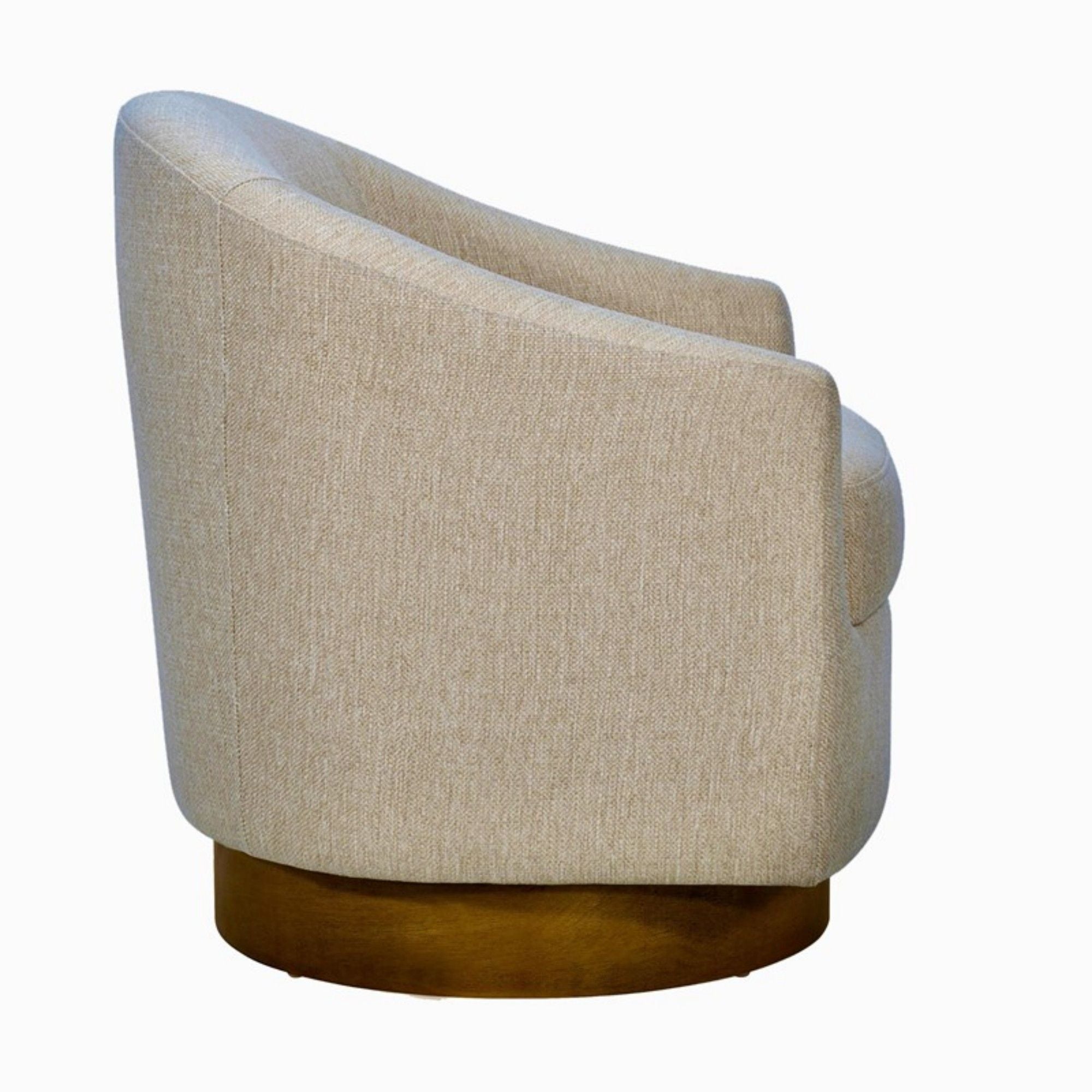Upholstered Swivel Chair - Natural