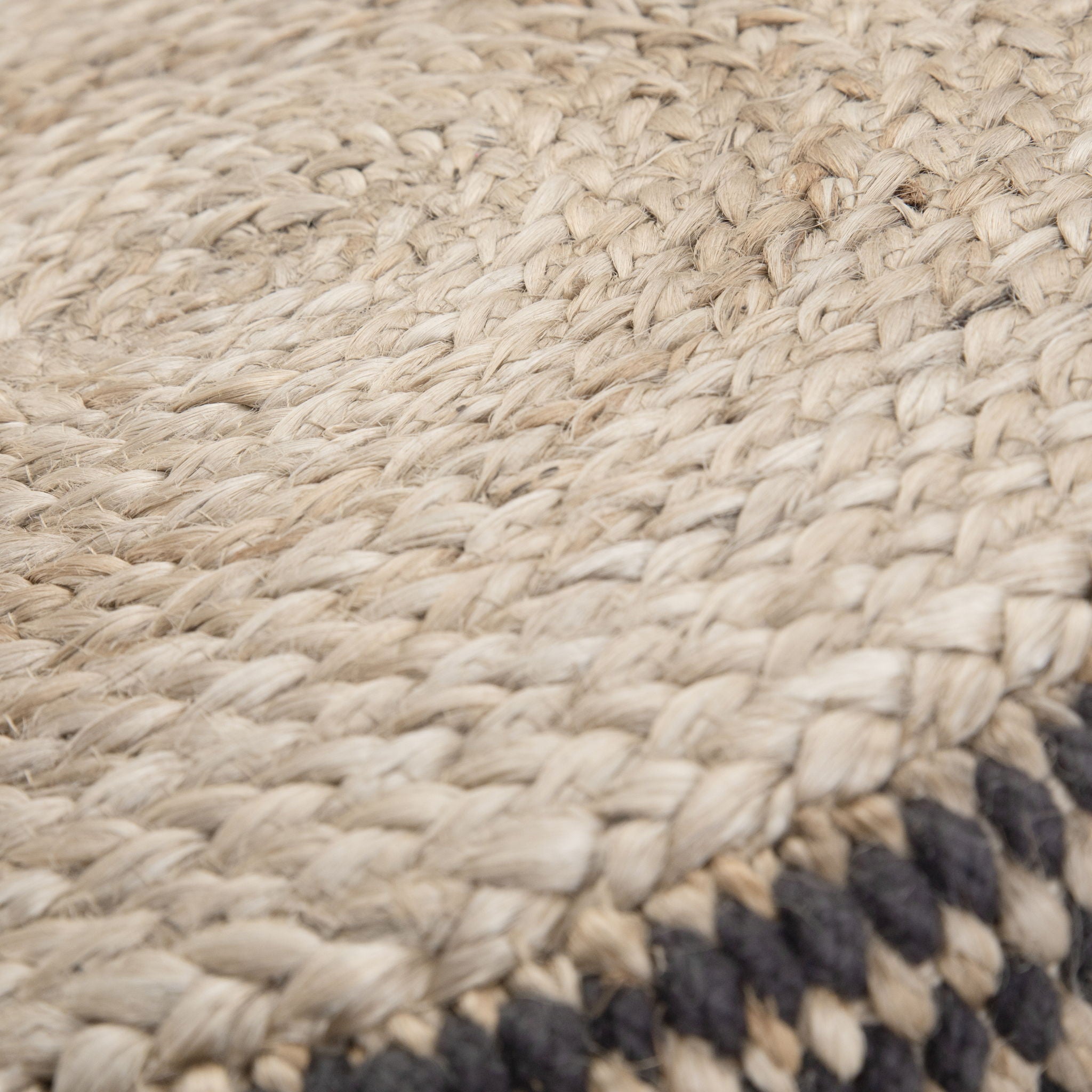 Larissa - Handcrafted Round Braided Pouf