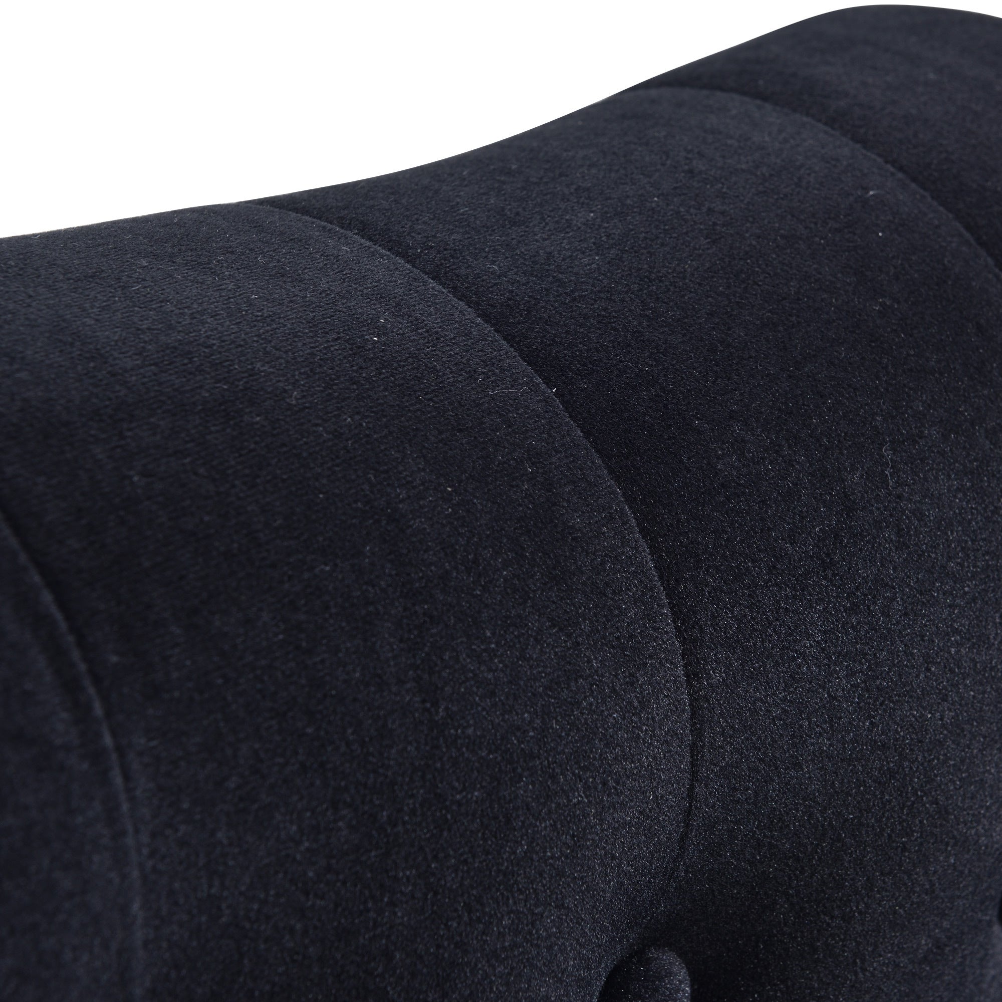 58" Velvet Chaise Lounge with Nailhead Trim and Solid Wood Legs