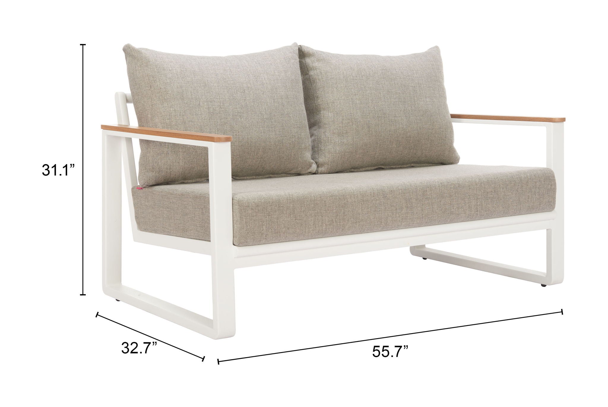Welt - Outdoor Sofa - Taupe & White