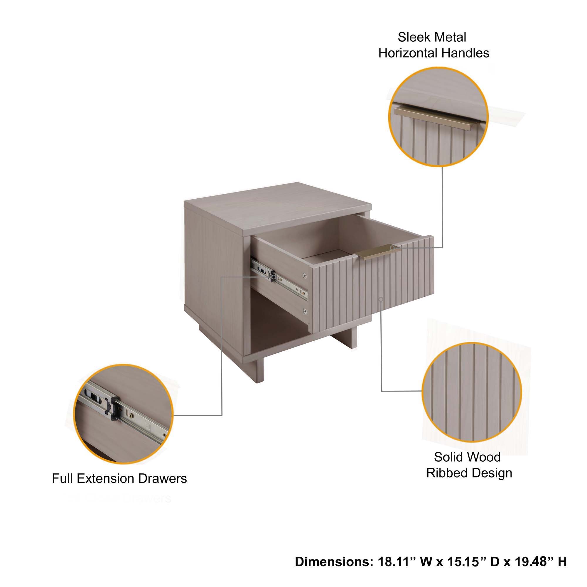 Granville - Nightstand With 1 Drawer