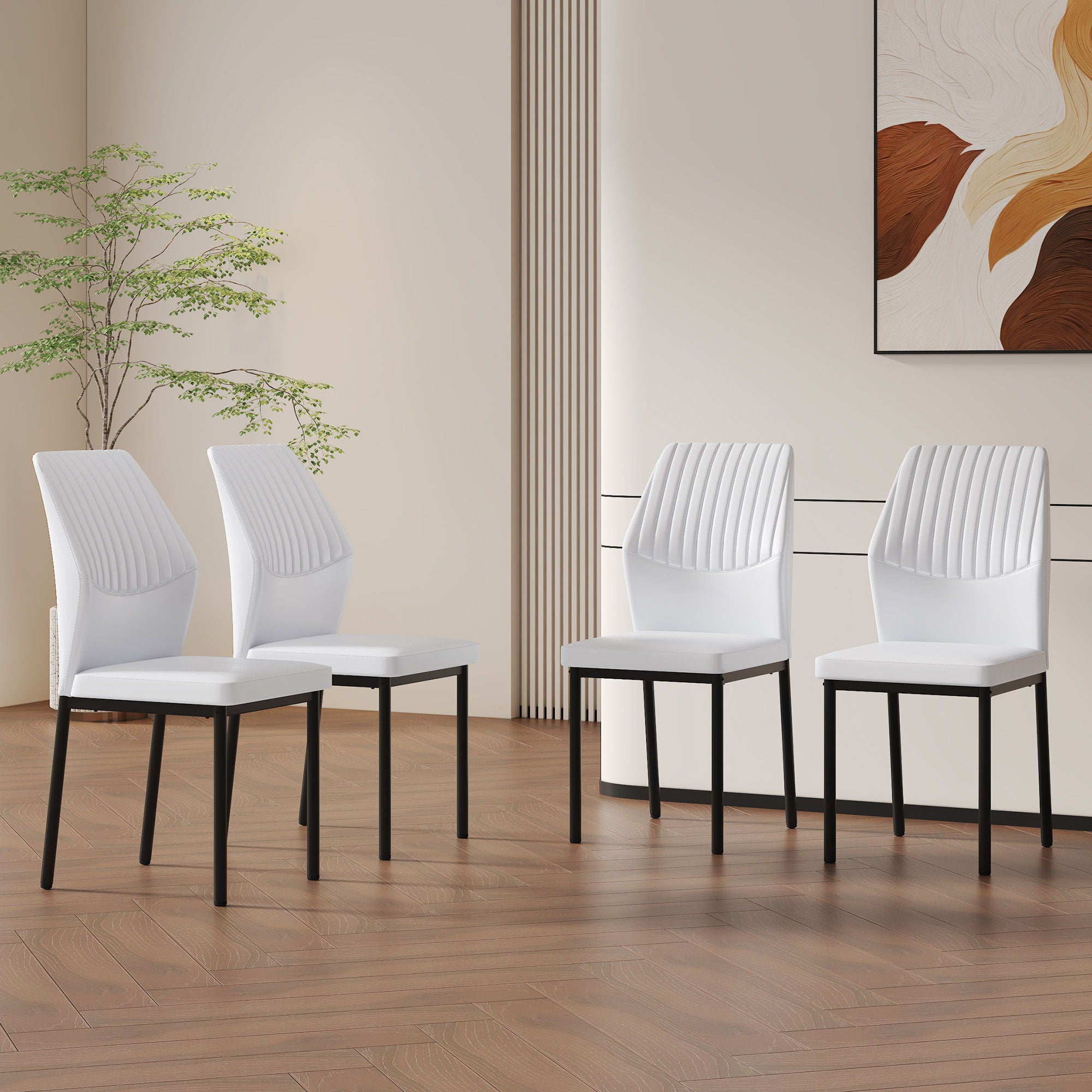 Luxury Simple Chair With Metal Leg
