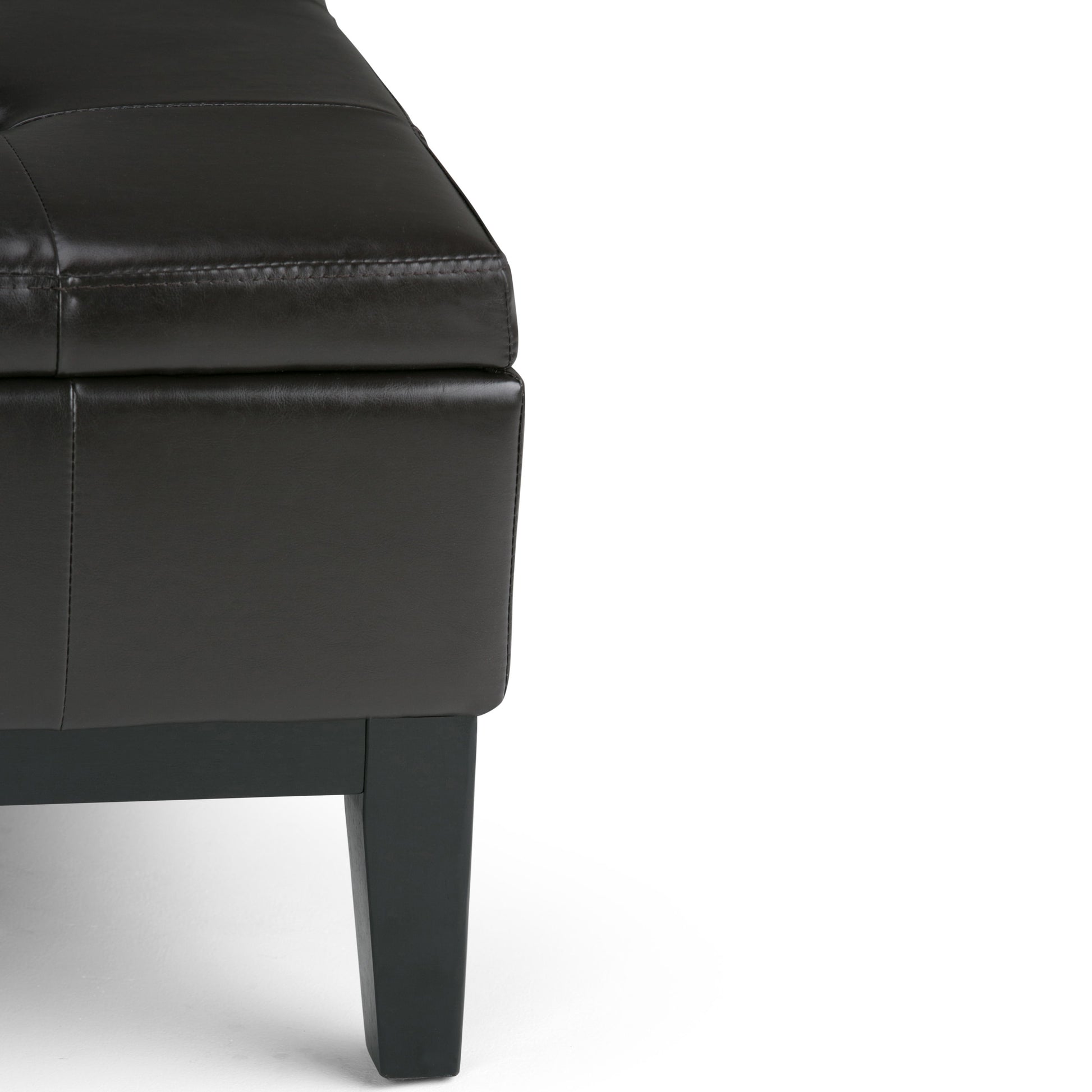 Dover - Square Coffee Table Storage Ottoman - Tanners Brown - Best Buy Furniture