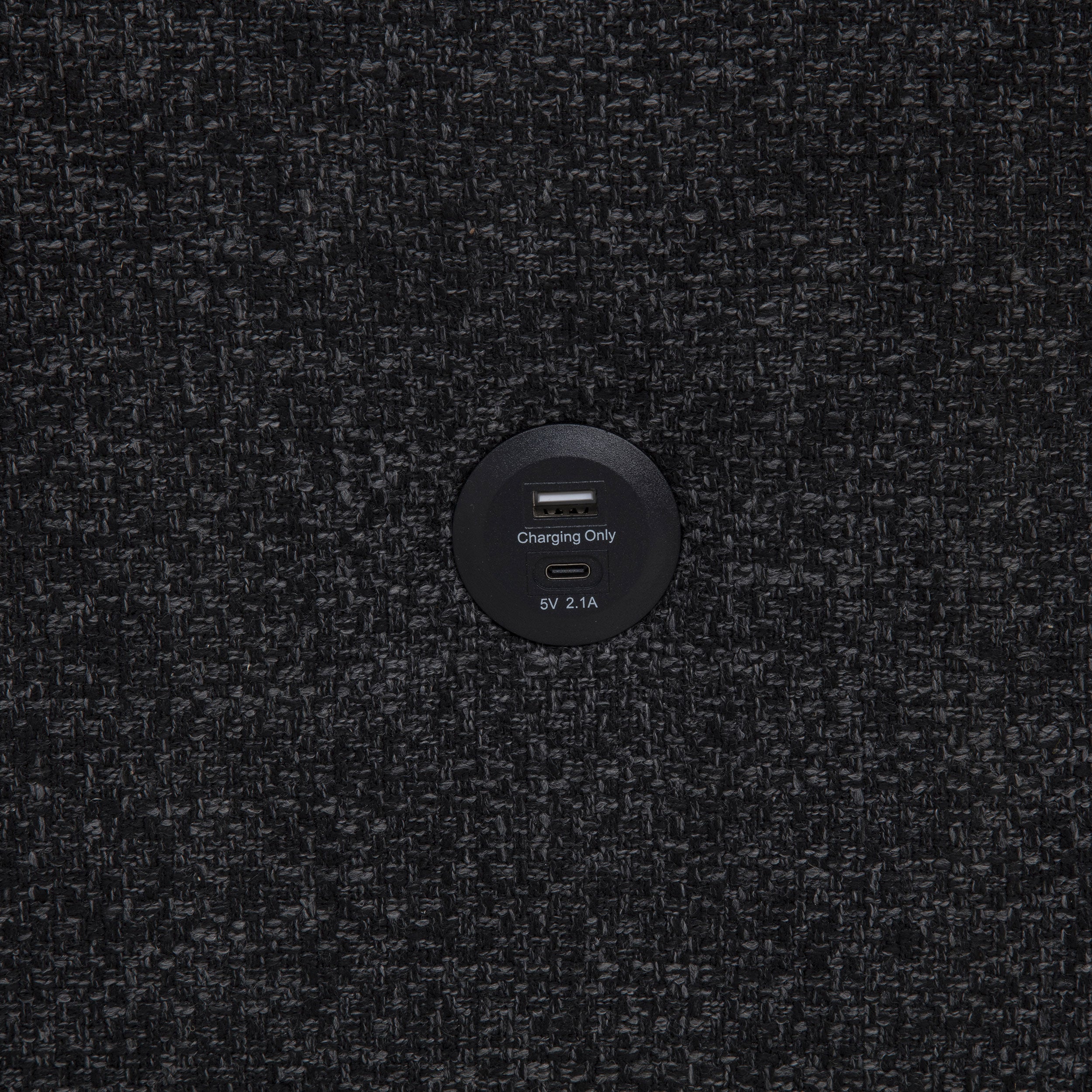 Demko Sleeper Sectional Sofa with Speaker and Storage Chaise Black-