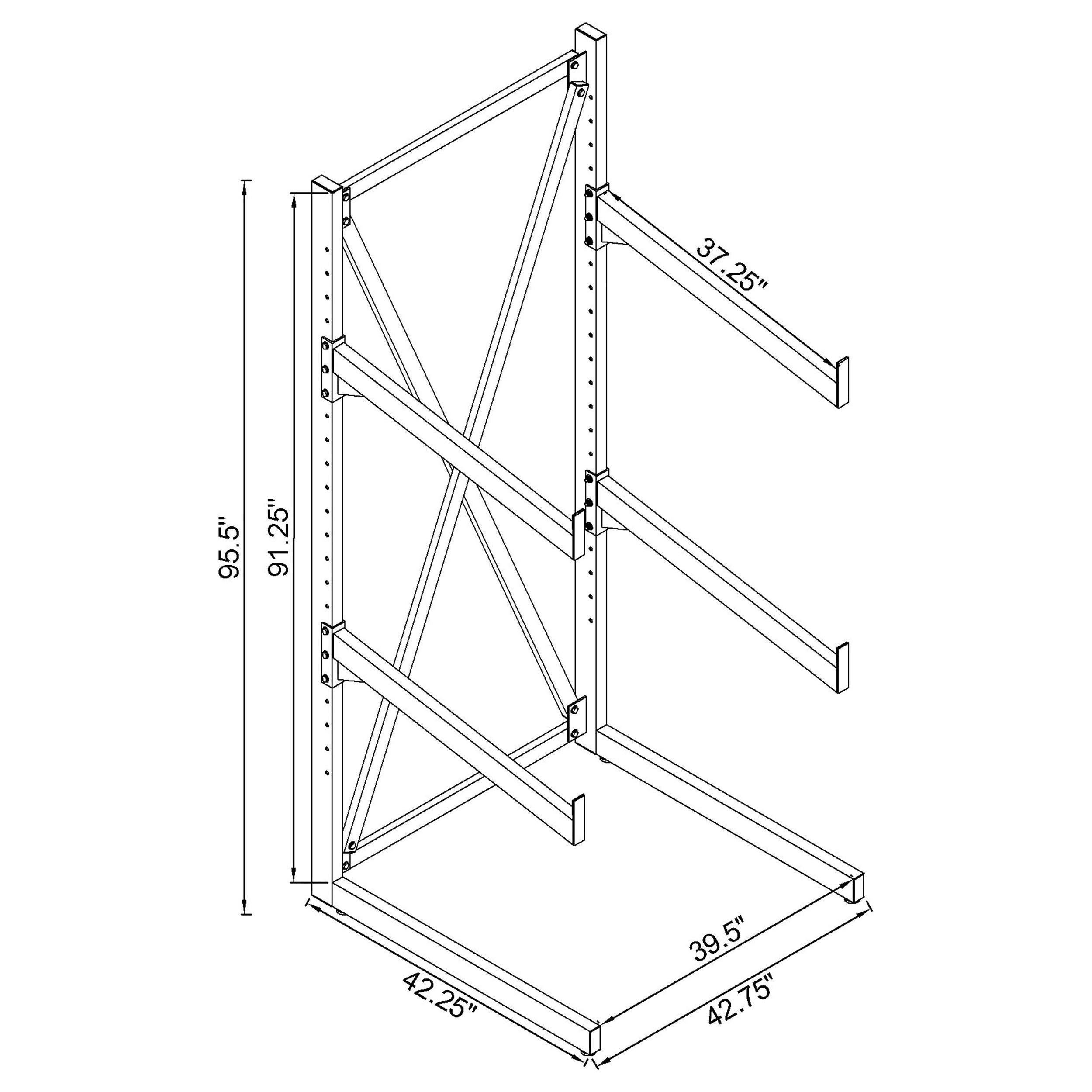 Duarto 3-tier Sofa Display Rack Black-CoasterEveryday