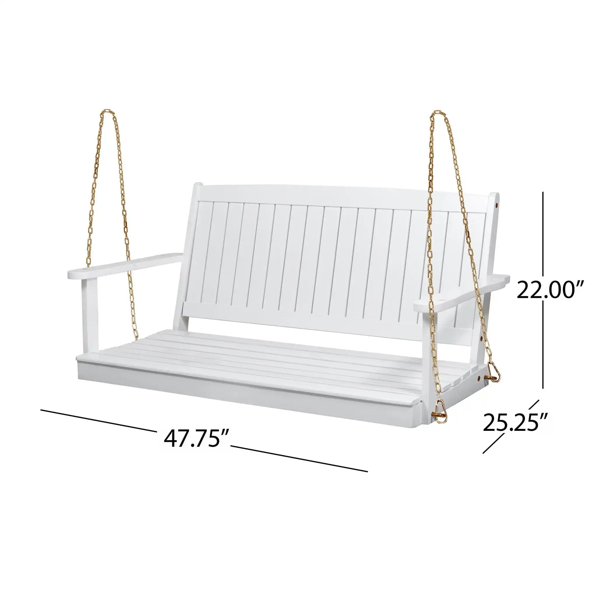 Tambora - Porch Swing Acacia Wood Slat Design