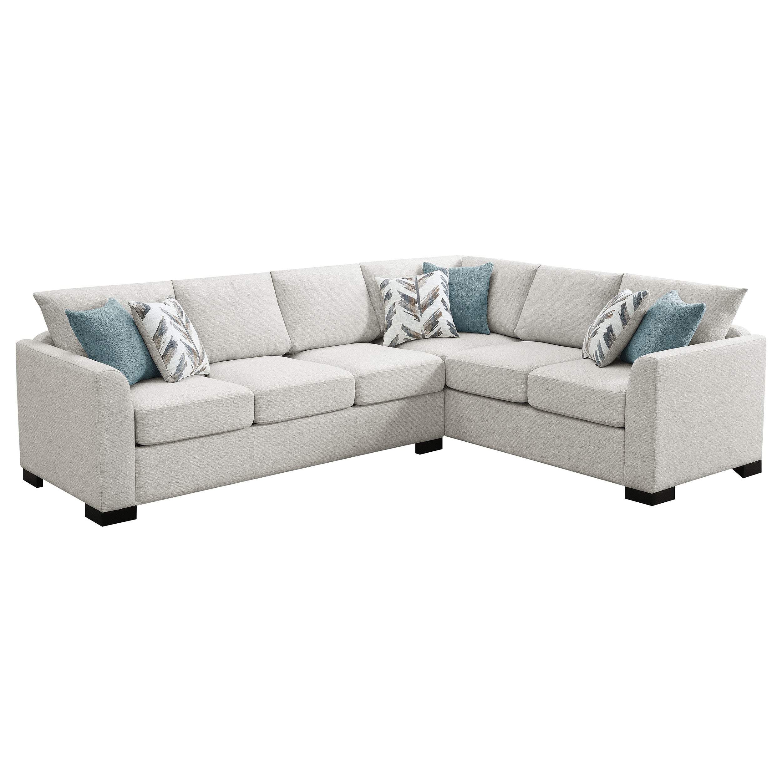 Ashford Chenille Upholstered Sleeper Sectional Sofa Greige-