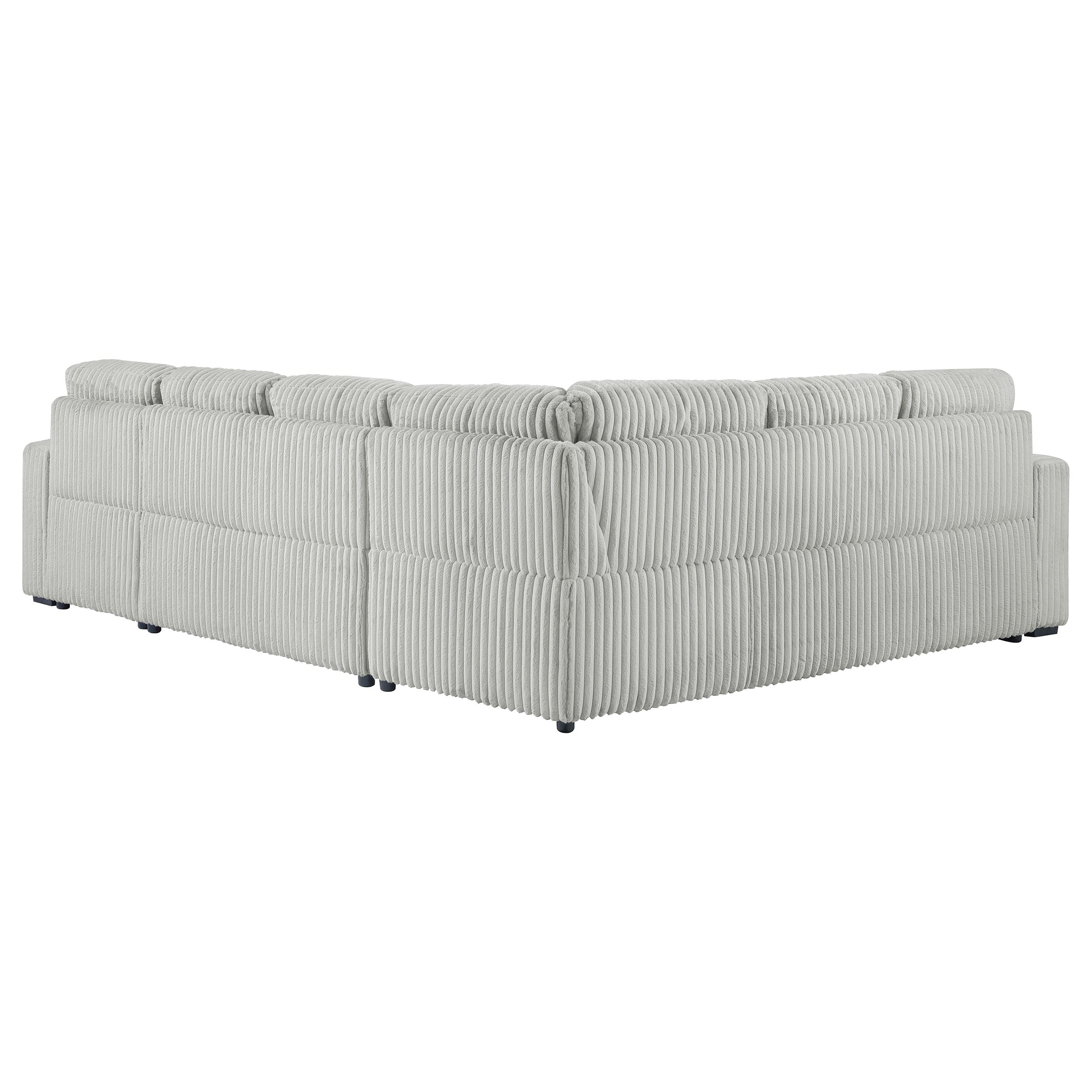 Devonshire Sleeper Sectional Sofa Storage Chaise Grey-