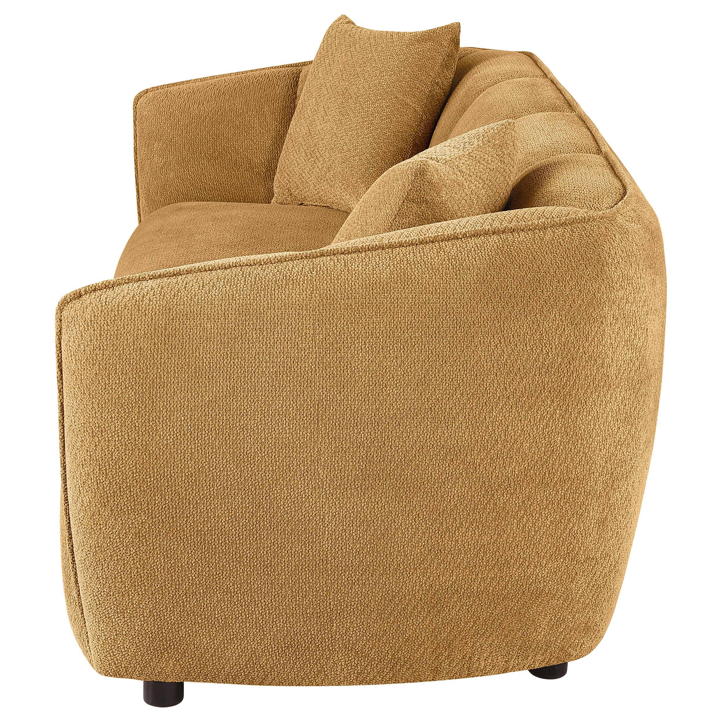 Aleisha Chenille Upholstered Sofa Mustard Yellow-