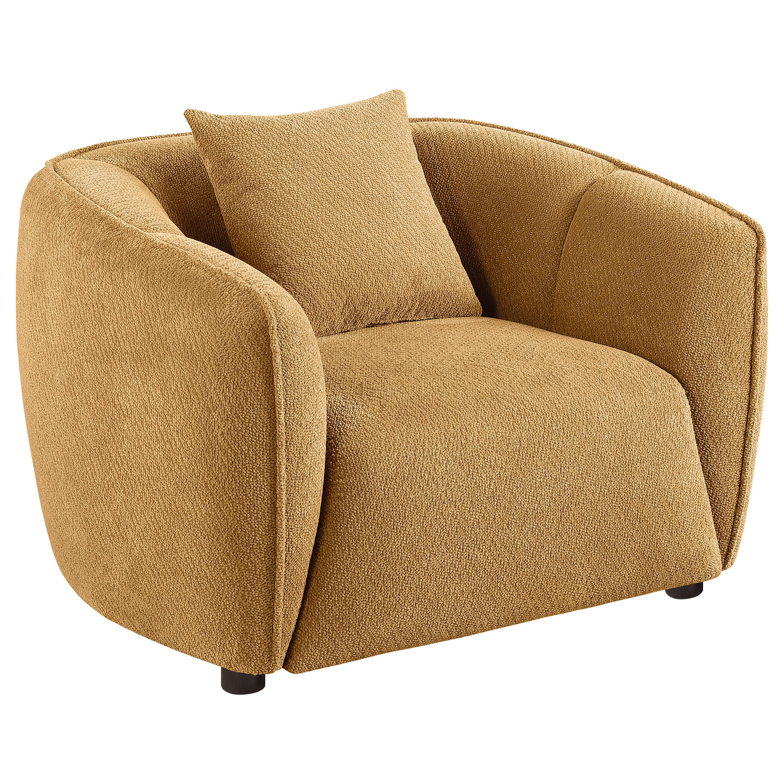 Aleisha Chenille Upholstered Accent Chair Mustard Yellow-
