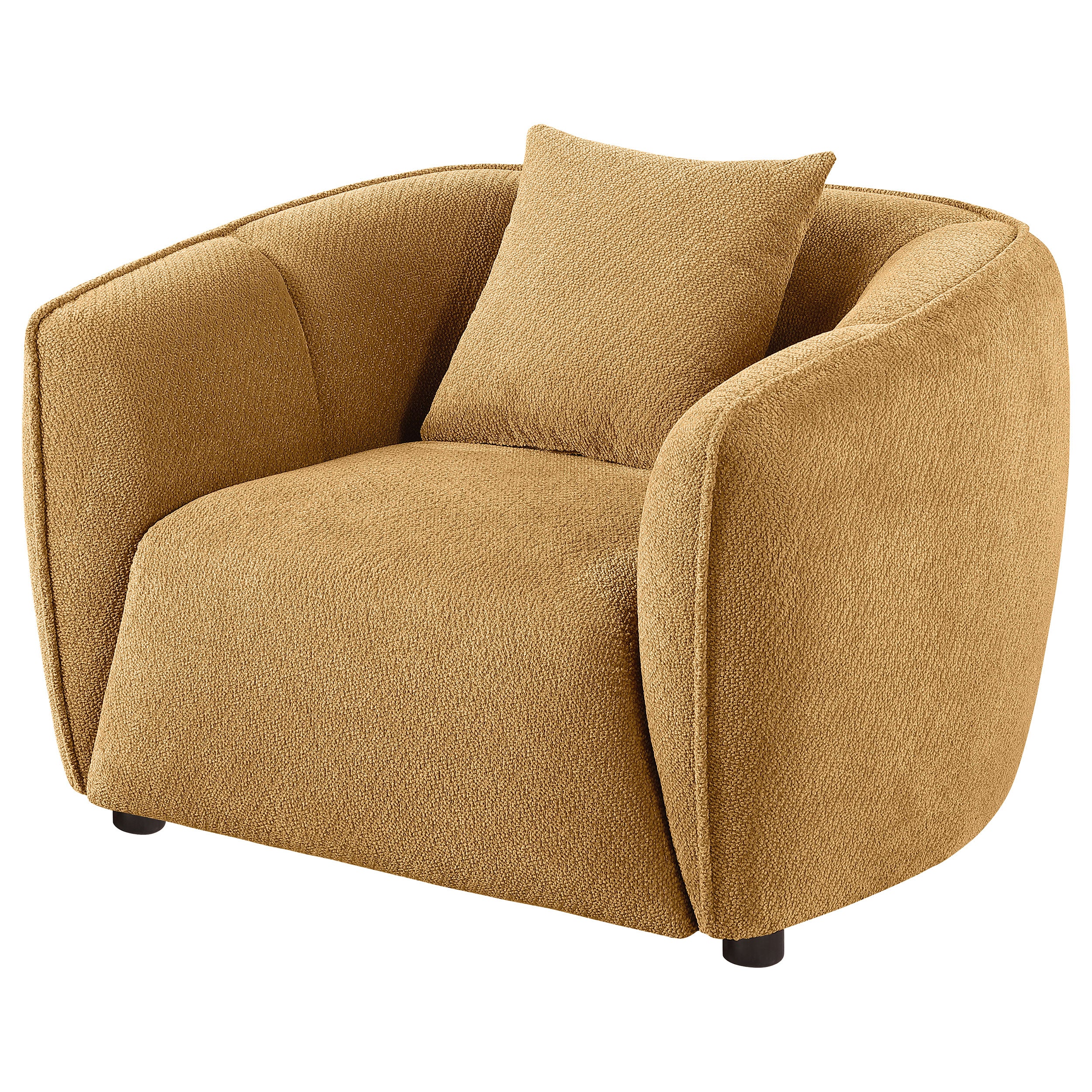 Aleisha Chenille Upholstered Accent Chair Mustard Yellow-