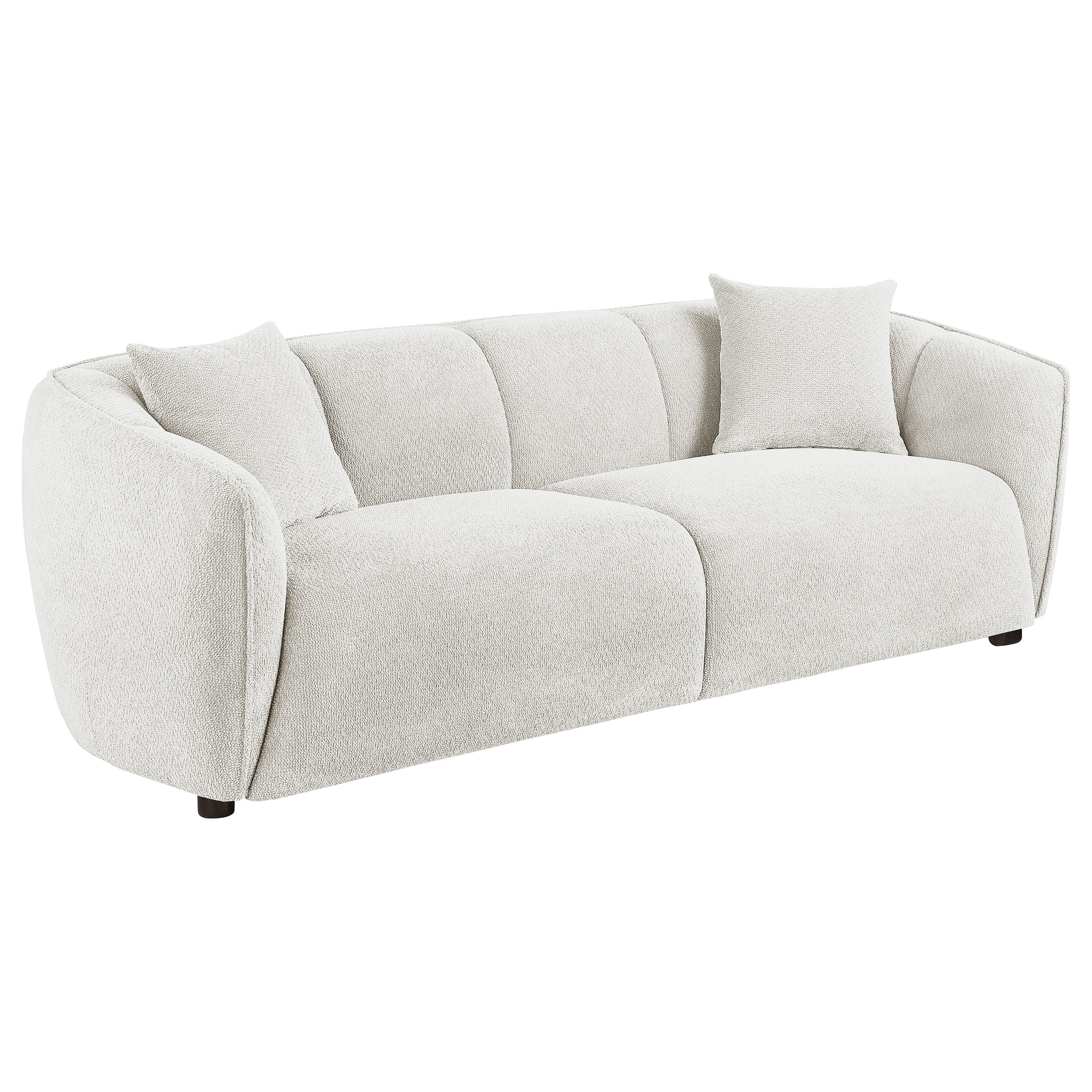 Aleisha Chenille Upholstered Sofa Ivory-
