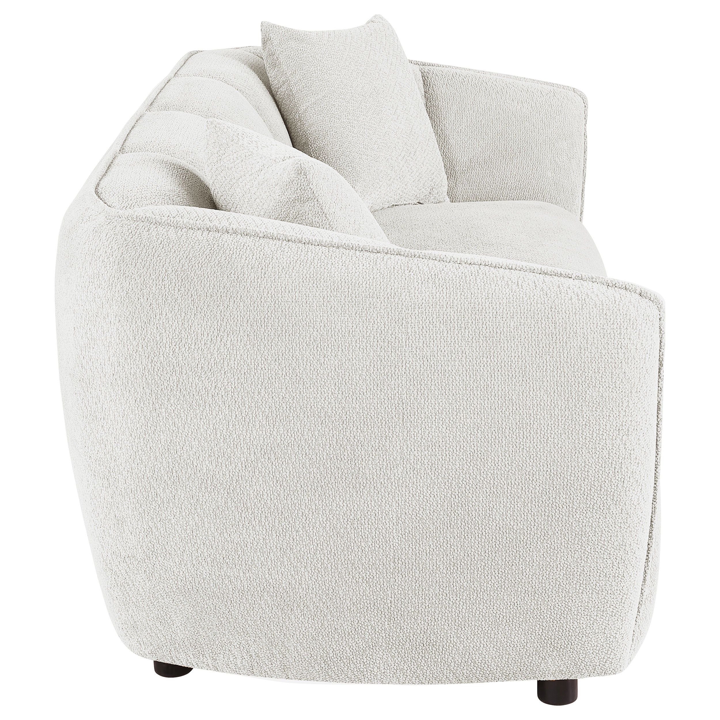 Aleisha Chenille Upholstered Sofa Ivory-