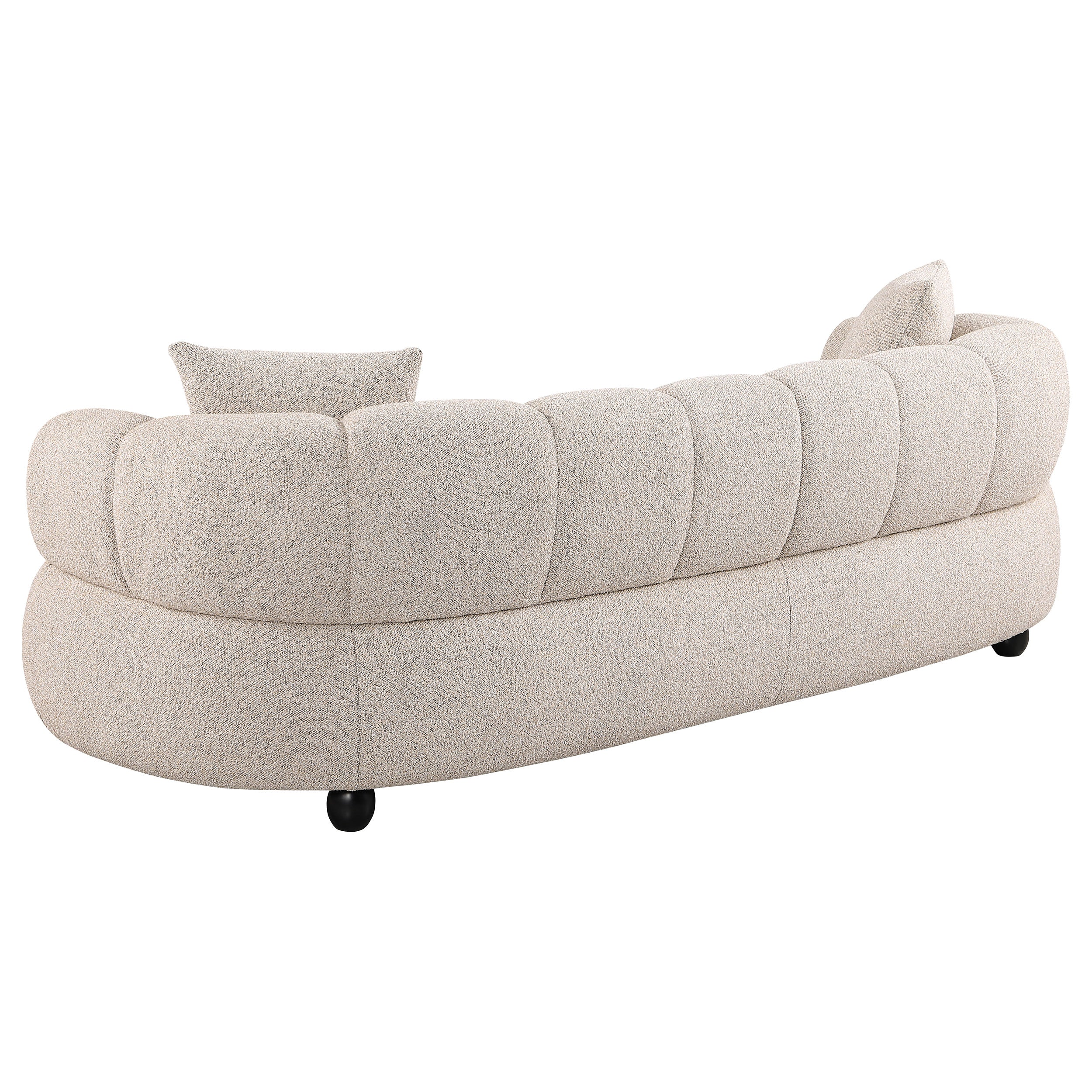 Whitney Contemporary Channel Tufted Boucle Upholstered Sofa-