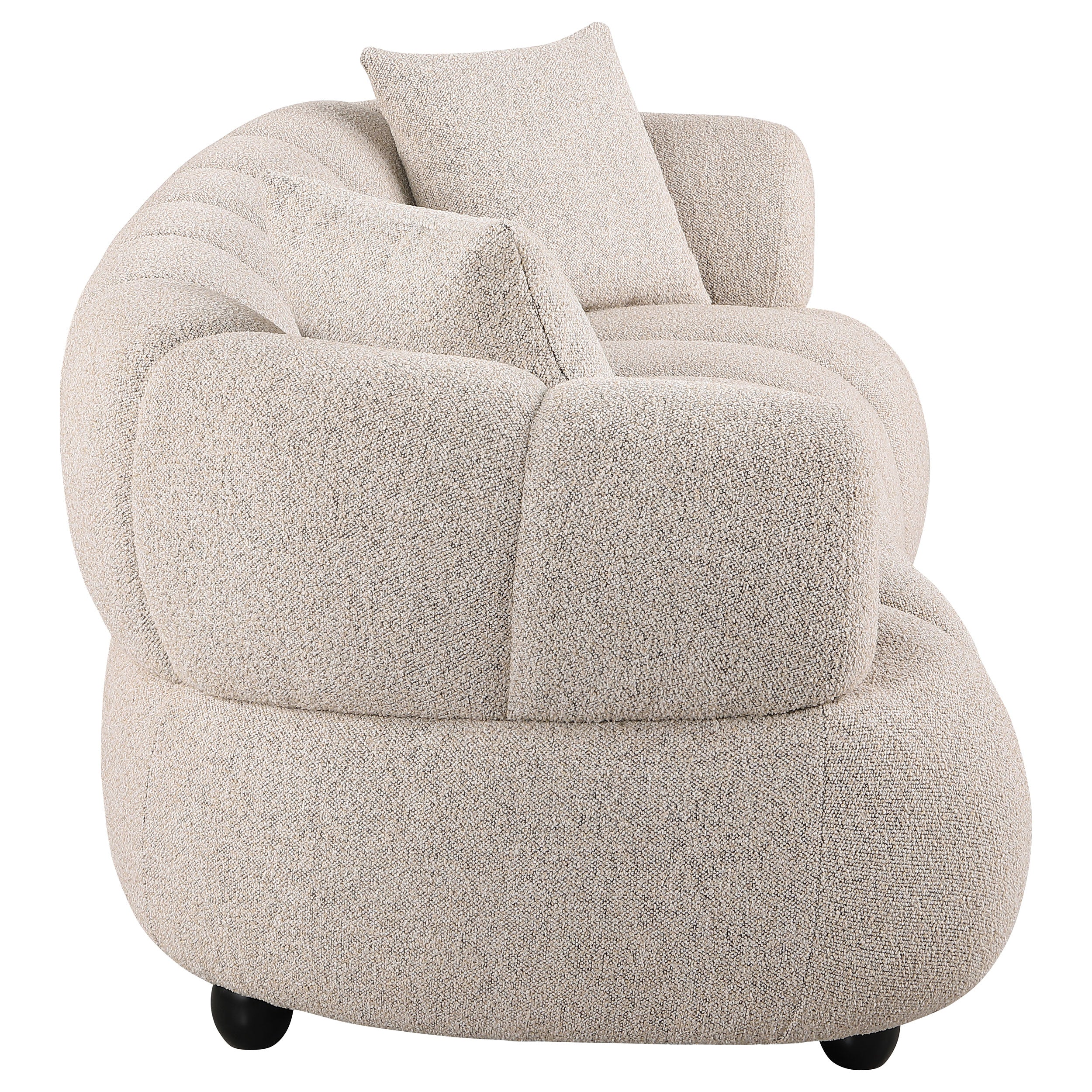 Whitney Contemporary Channel Tufted Boucle Upholstered Sofa-