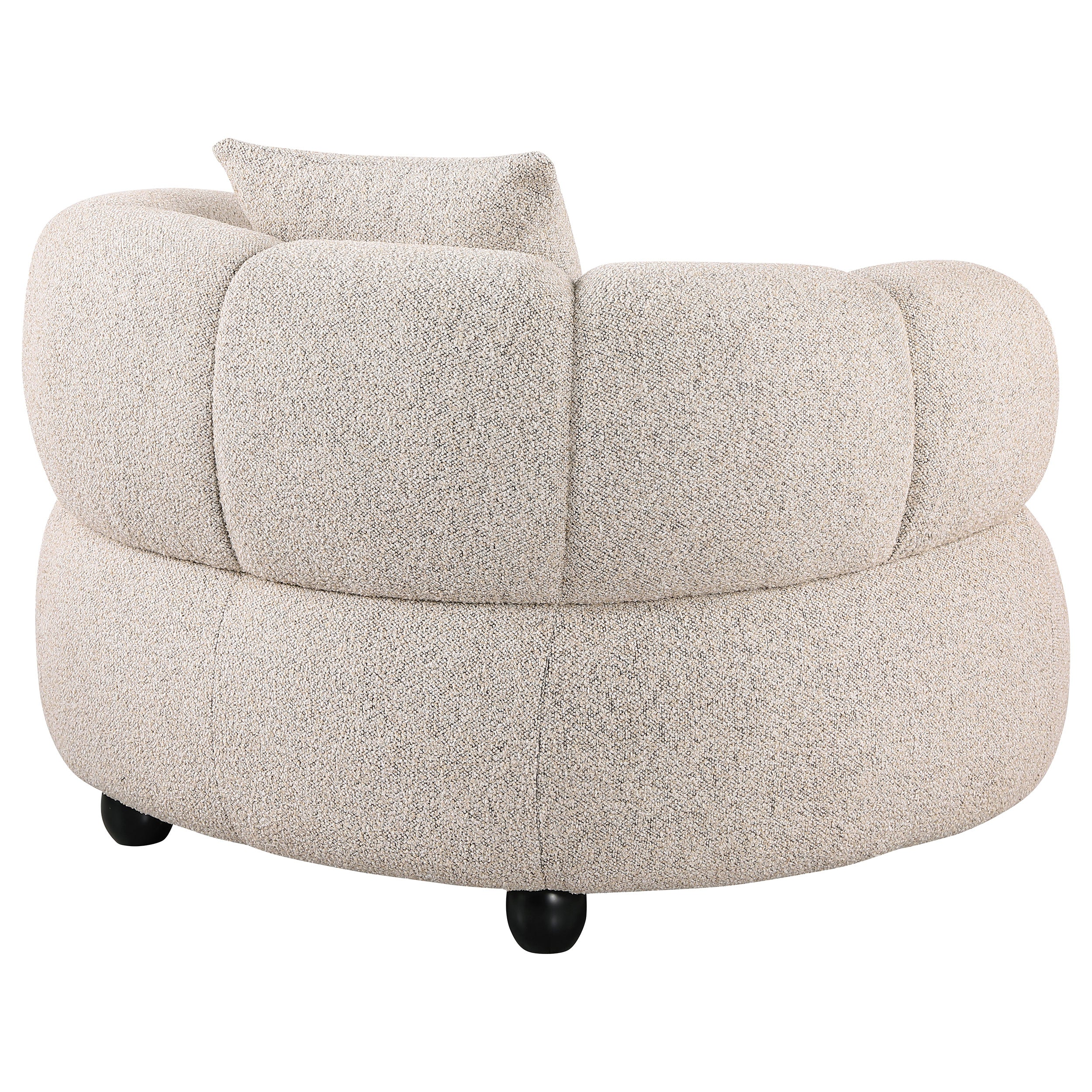 Whitney Contemporary Channel Tufted Boucle Upholstered Accent Chair-