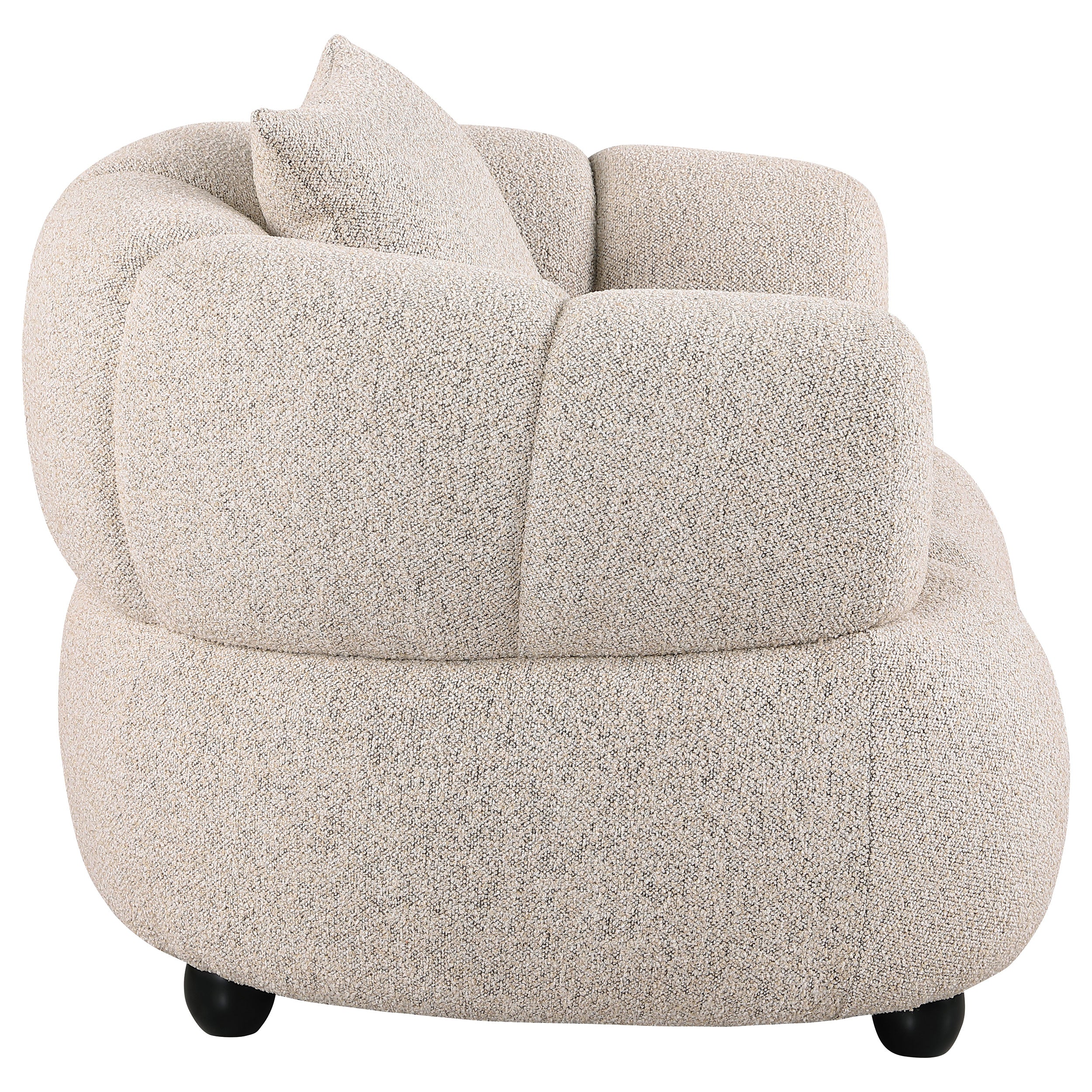 Whitney Contemporary Channel Tufted Boucle Upholstered Accent Chair-