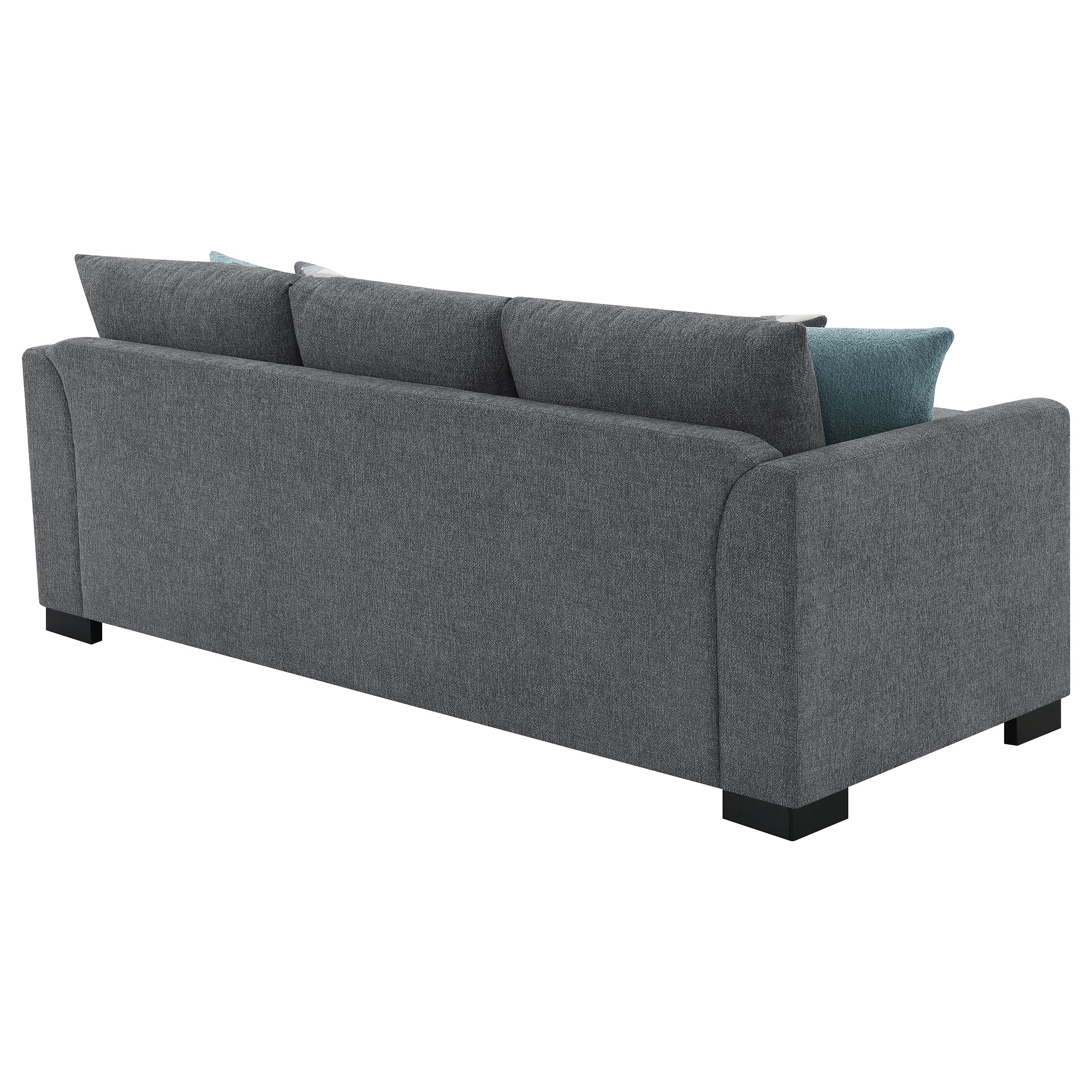 Storey Upholstered Sleeper Sectional Chaise Sofa Grey-