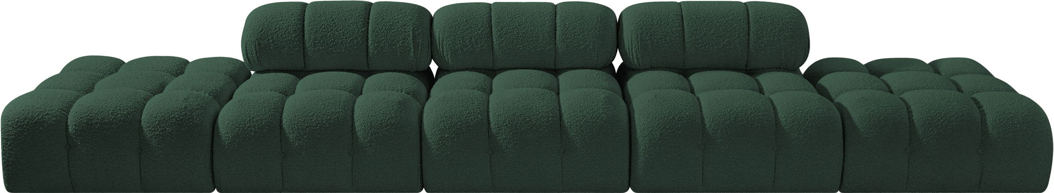 Ames - 5 Piece Boucle Upholstered Modular Sofa With 2 Armless Seats