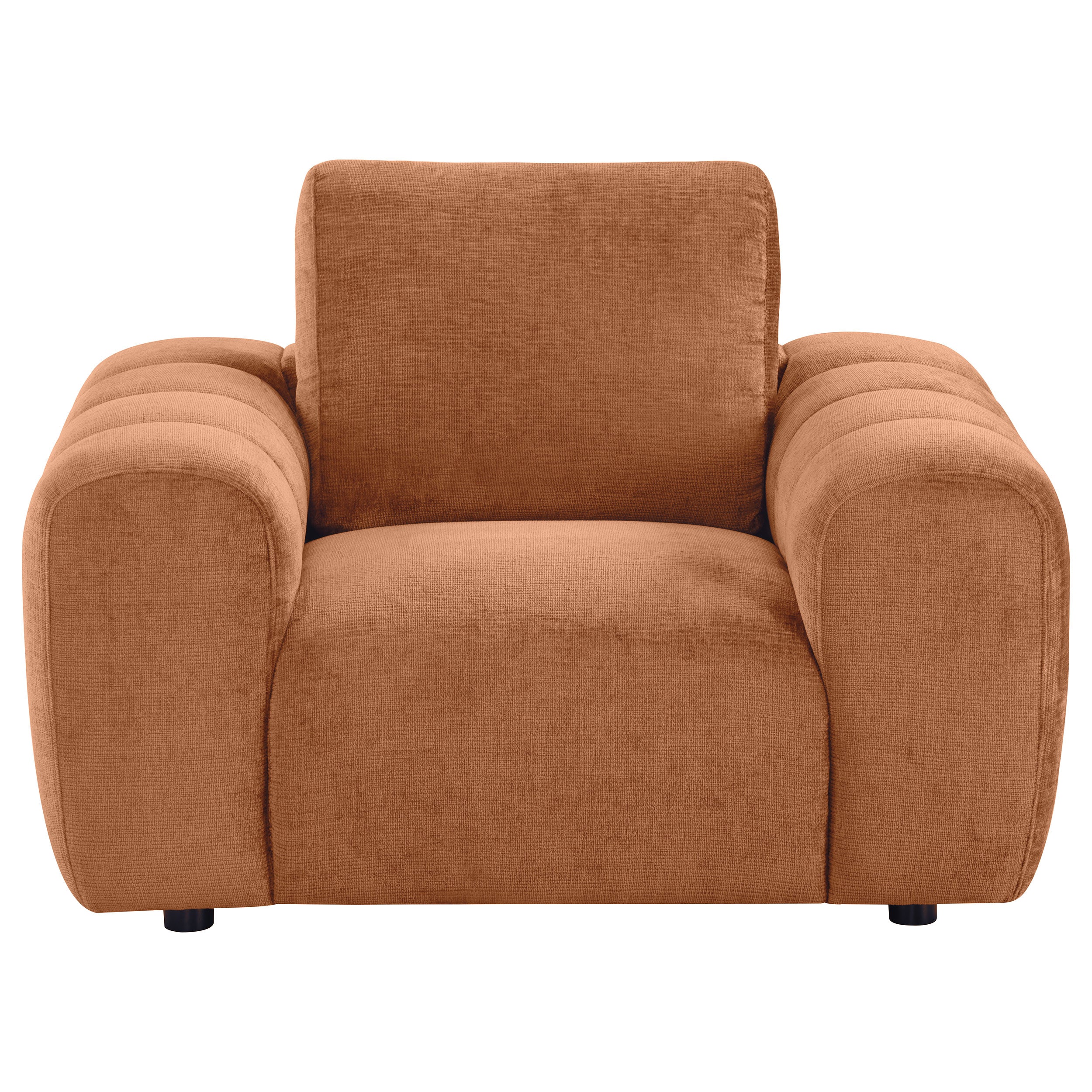 Burnett Chenille Upholstered Accent Chair Burnt Orange-