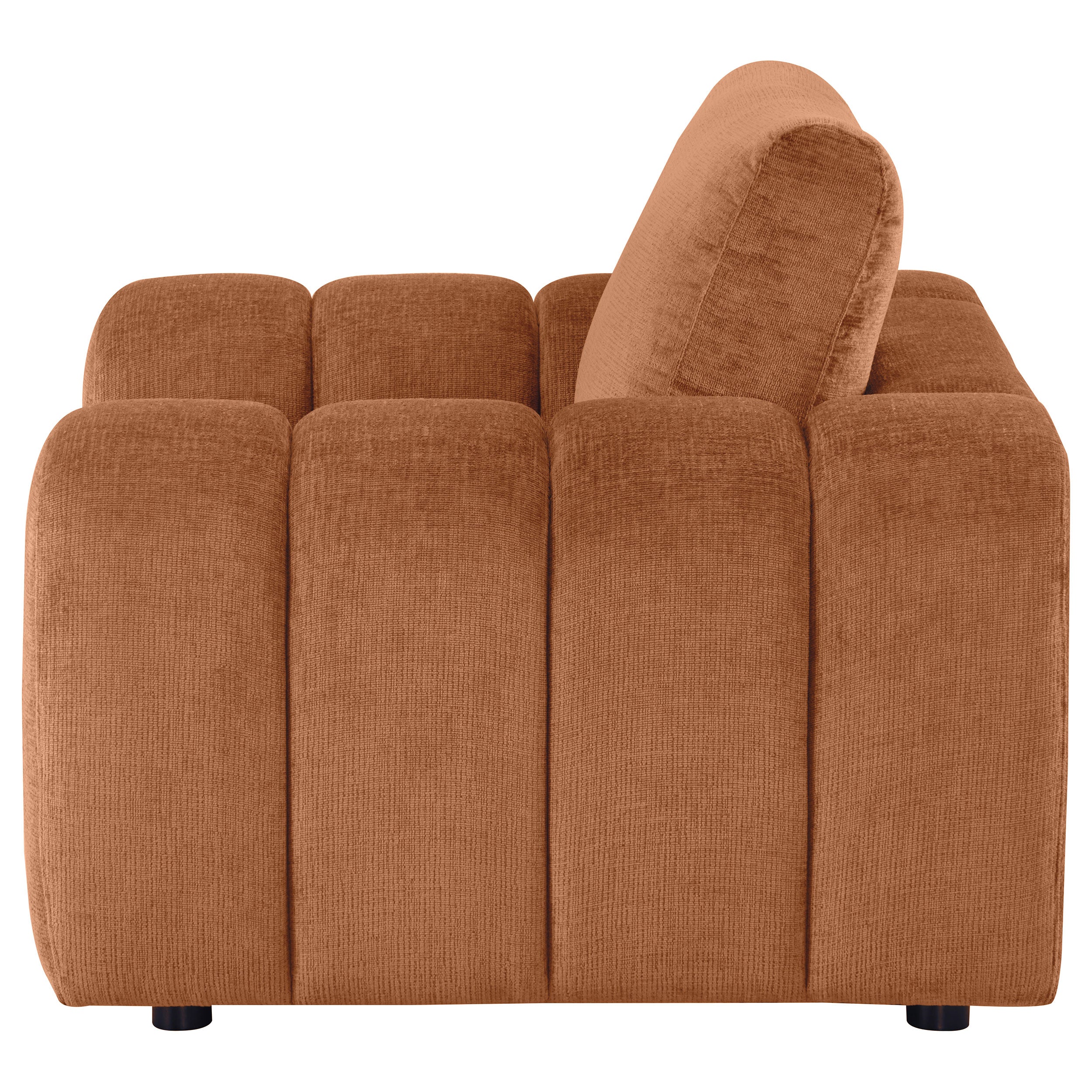 Burnett Chenille Upholstered Accent Chair Burnt Orange-