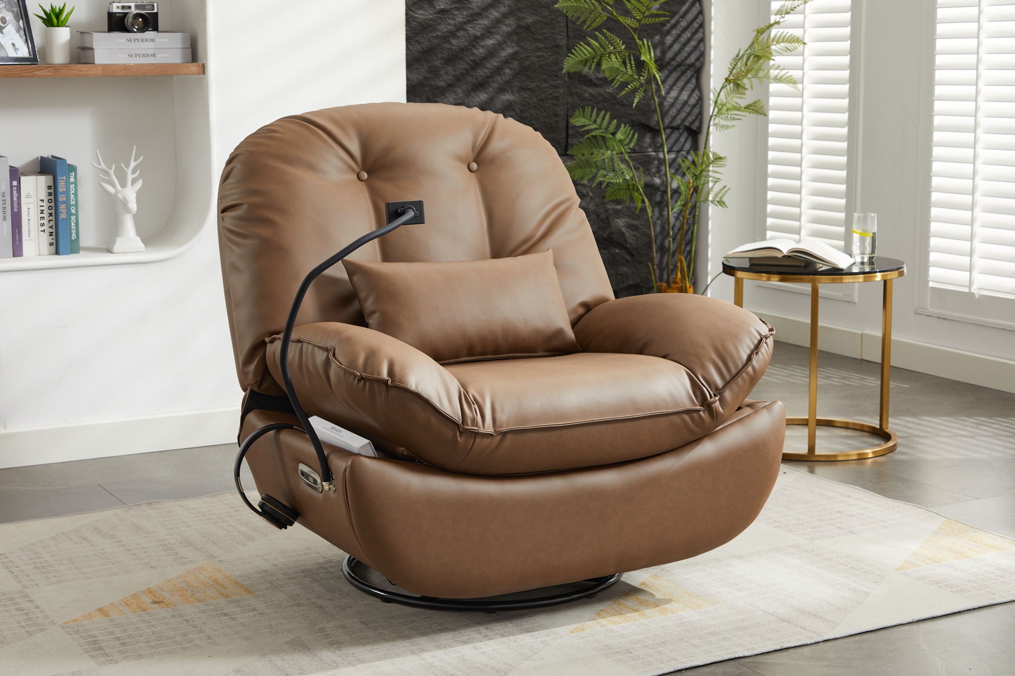 Power Recliner Swivel Glider USB Charger With Bluetooth Music Player, Sleep, Working, Game And Leisure