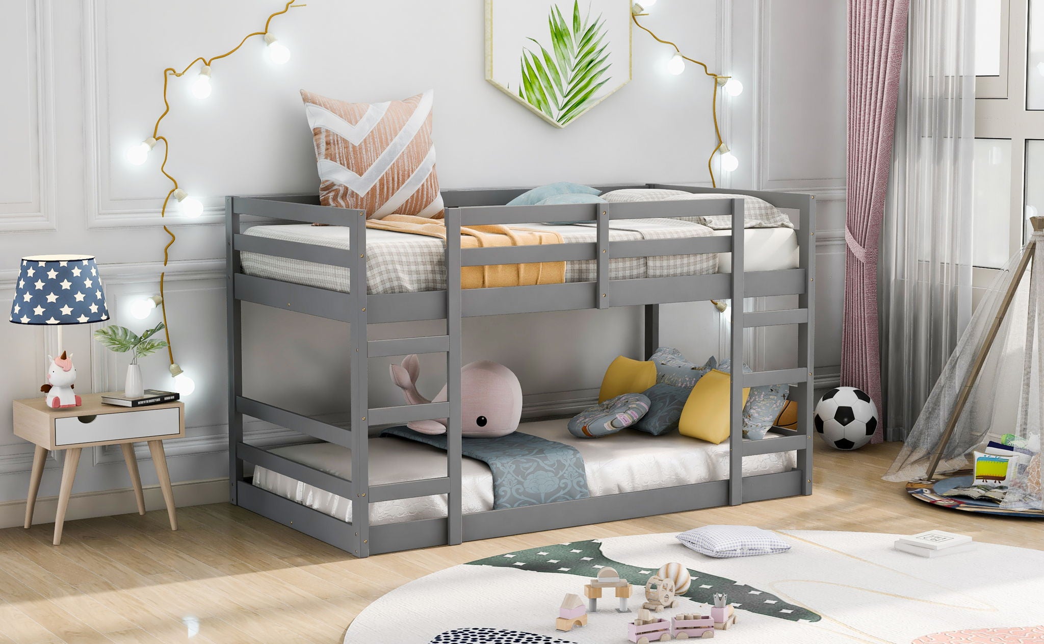 Crafted Bunk Bed With Ladder