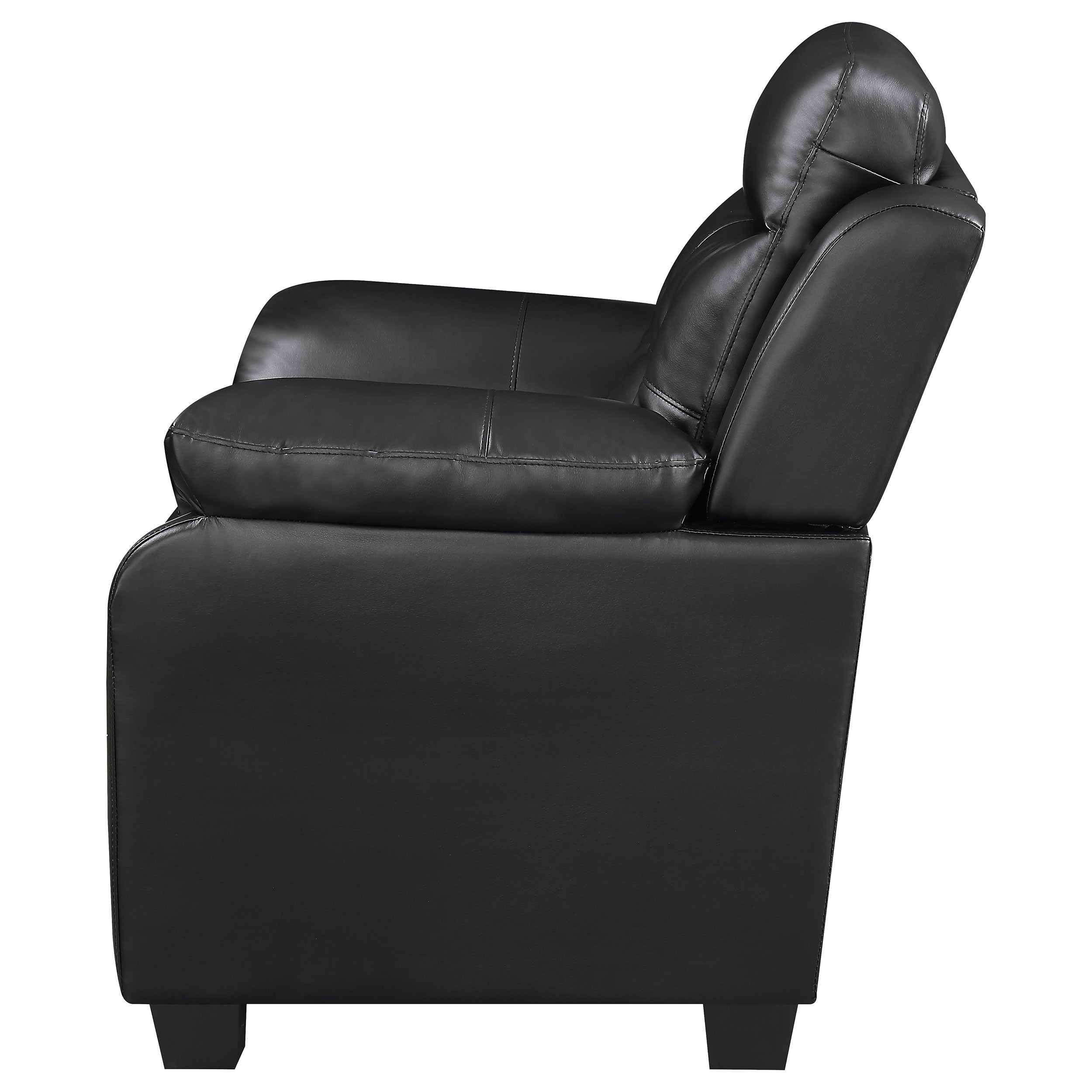 Finley Upholstered Padded Arm Tufted Loveseat Black-CoasterEveryday