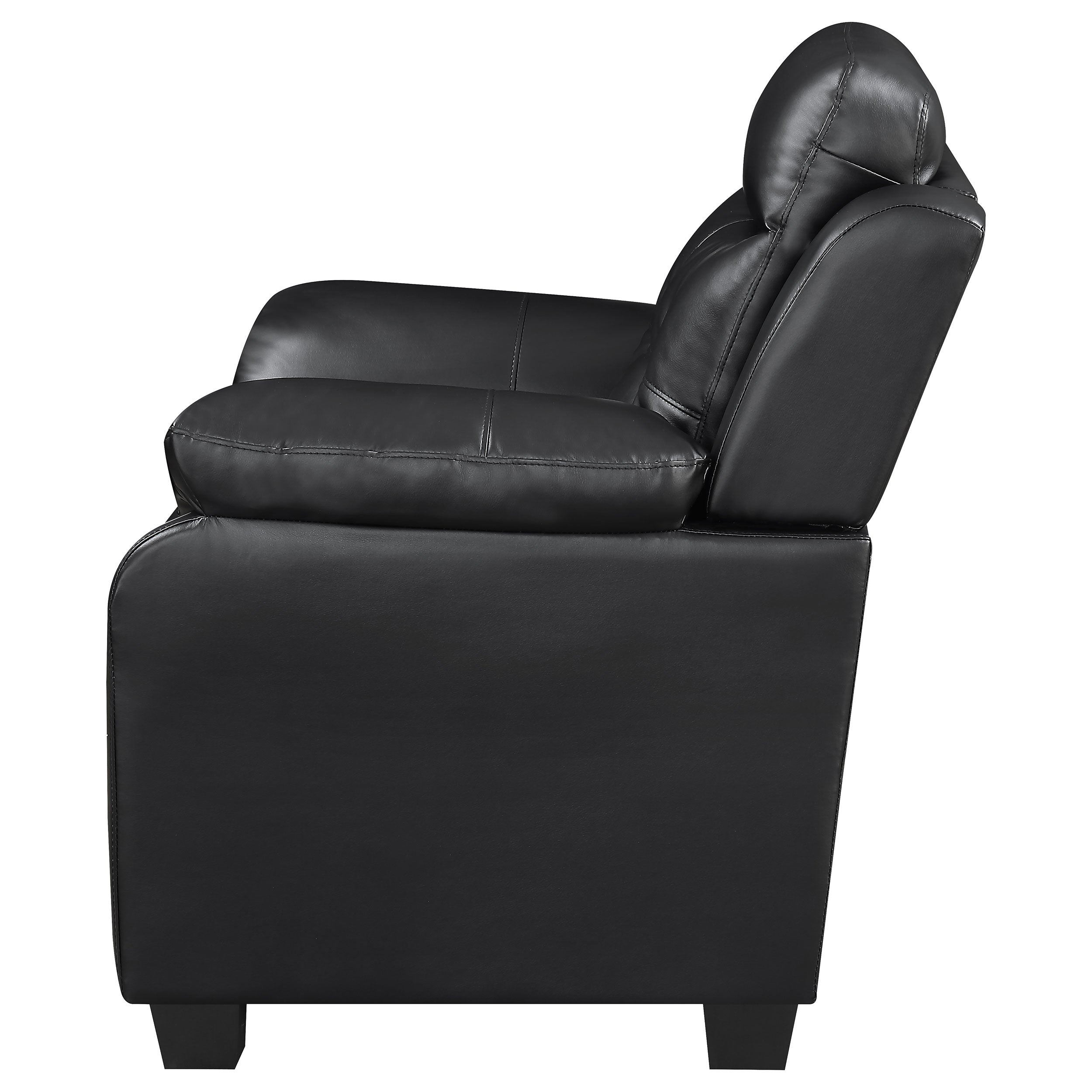Finley Upholstered Padded Arm Tufted Accent Chair Black-CoasterEveryday
