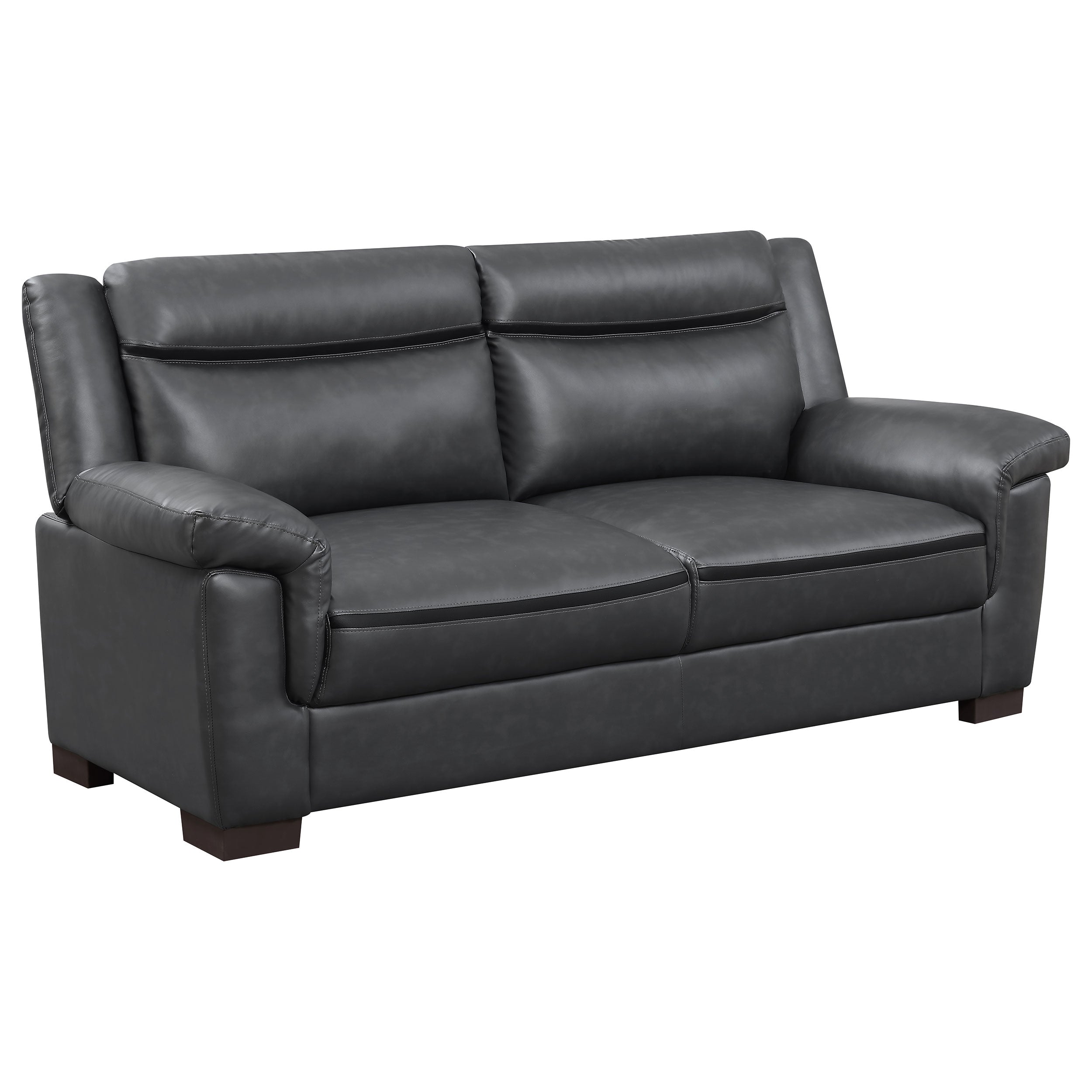 Arabella Upholstered Padded Arm Sofa Grey-CoasterEveryday