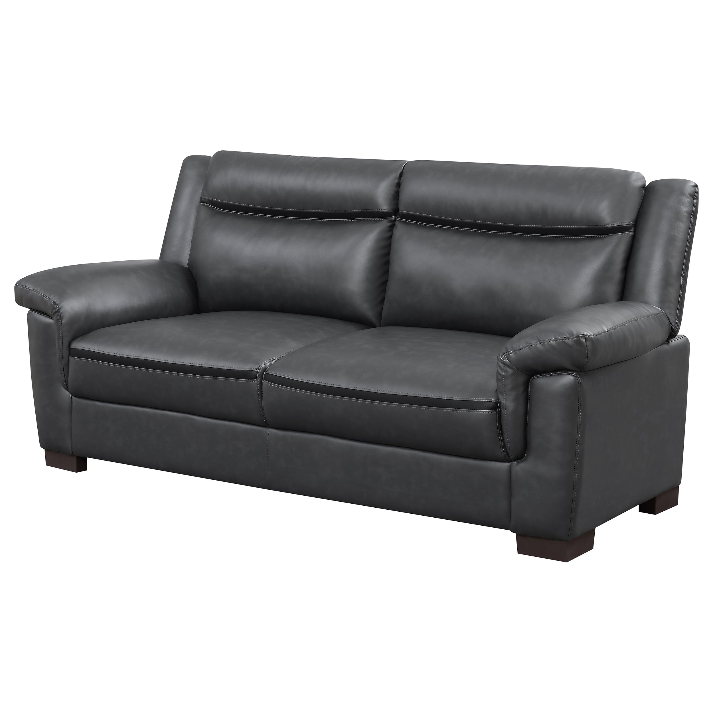 Arabella Upholstered Padded Arm Sofa Grey-CoasterEveryday