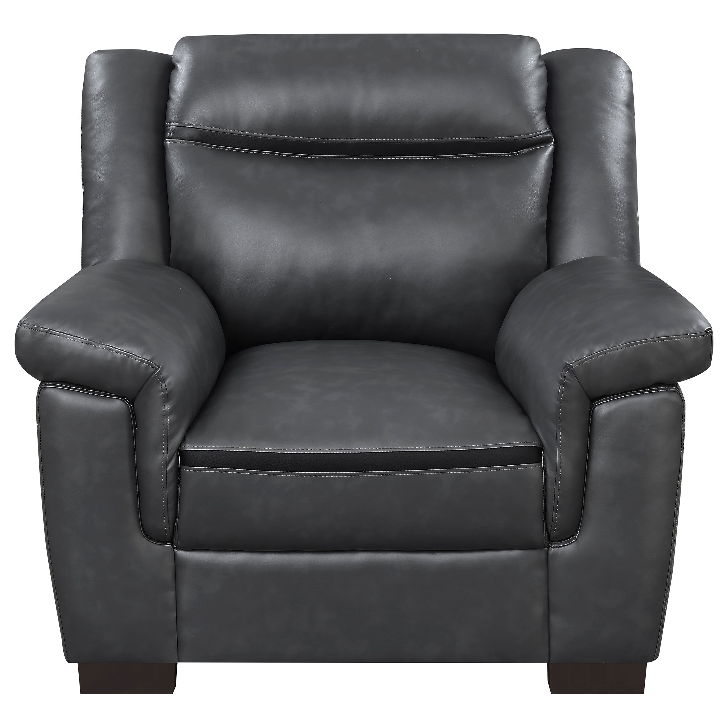 Arabella Upholstered Padded Arm Accent Chair Grey-CoasterEveryday