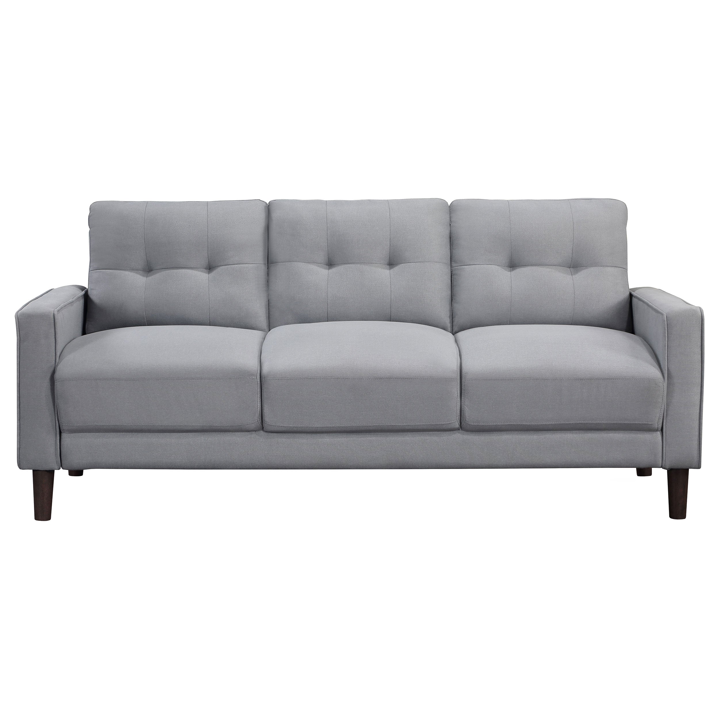 Bowen Upholstered Track Arm Tufted Sofa Grey-