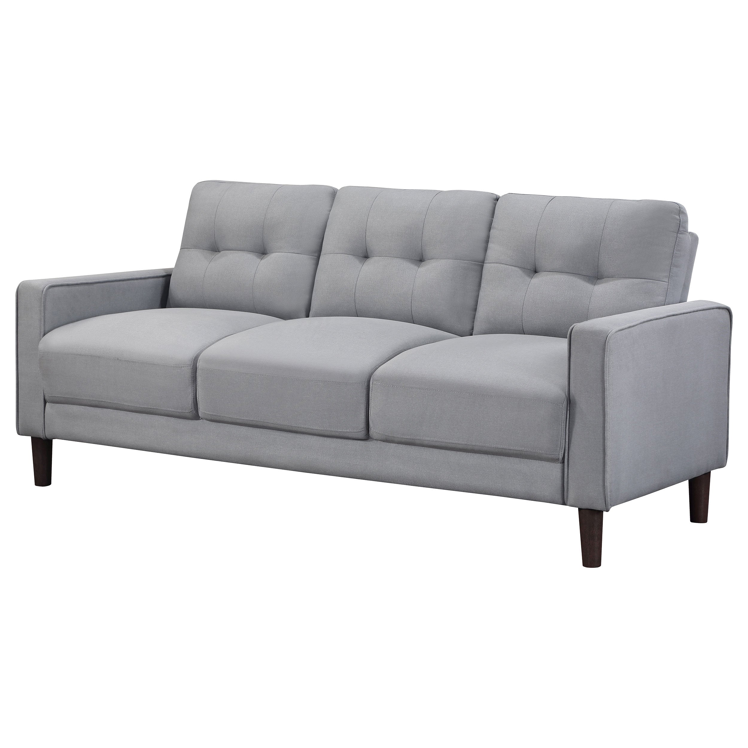 Bowen Upholstered Track Arm Tufted Sofa Grey-