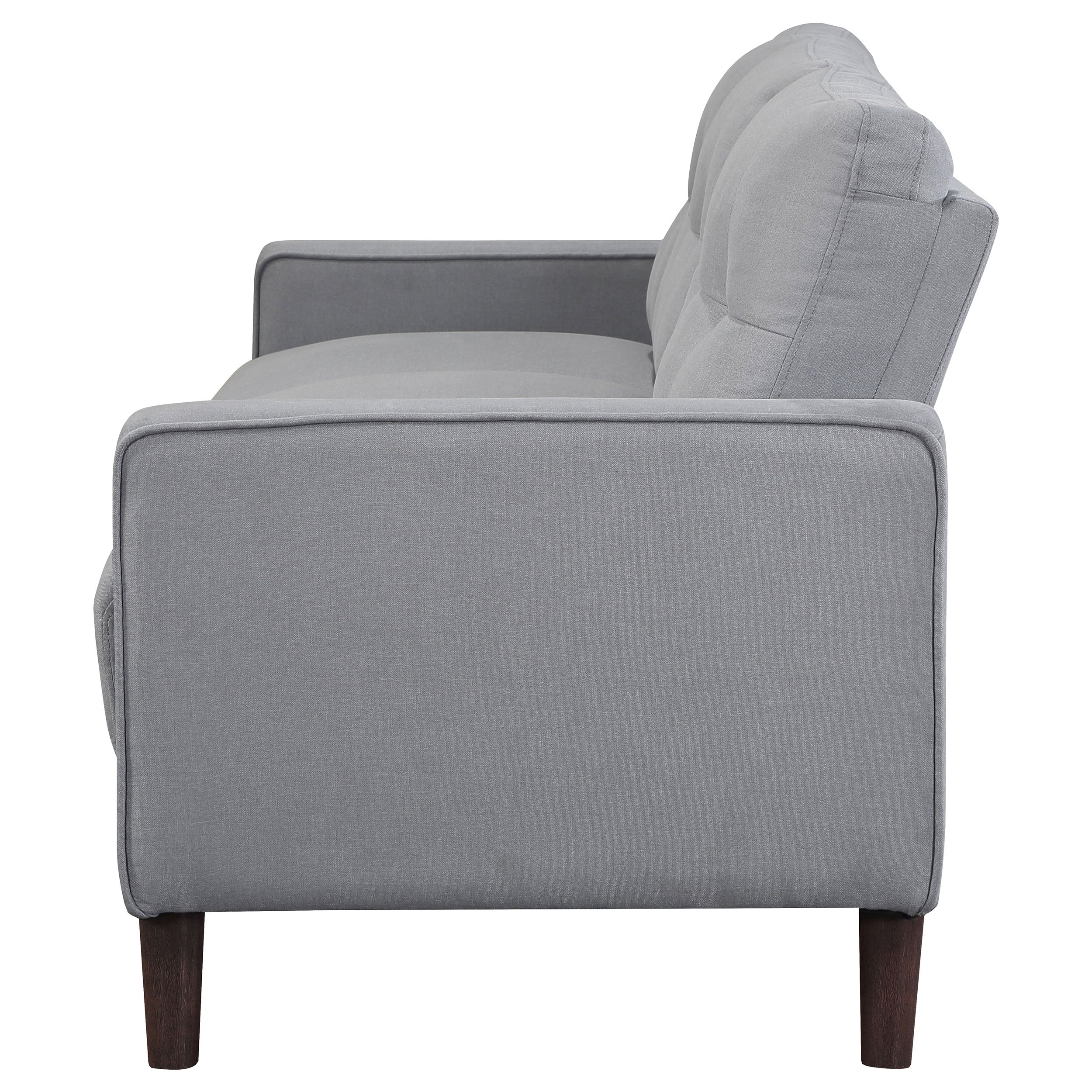 Bowen Upholstered Track Arm Tufted Sofa Grey-