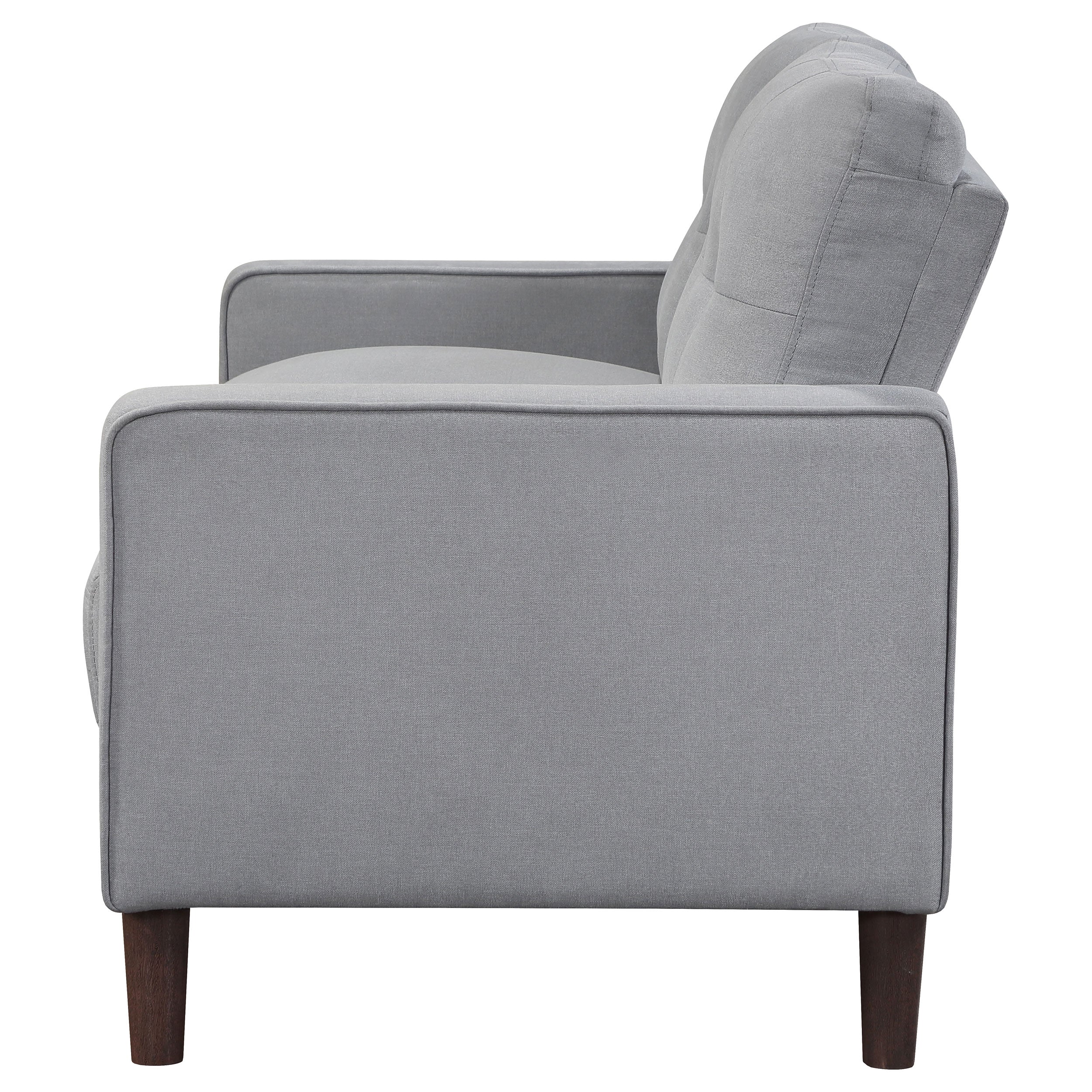 Bowen Upholstered Track Arm Tufted Loveseat Grey-
