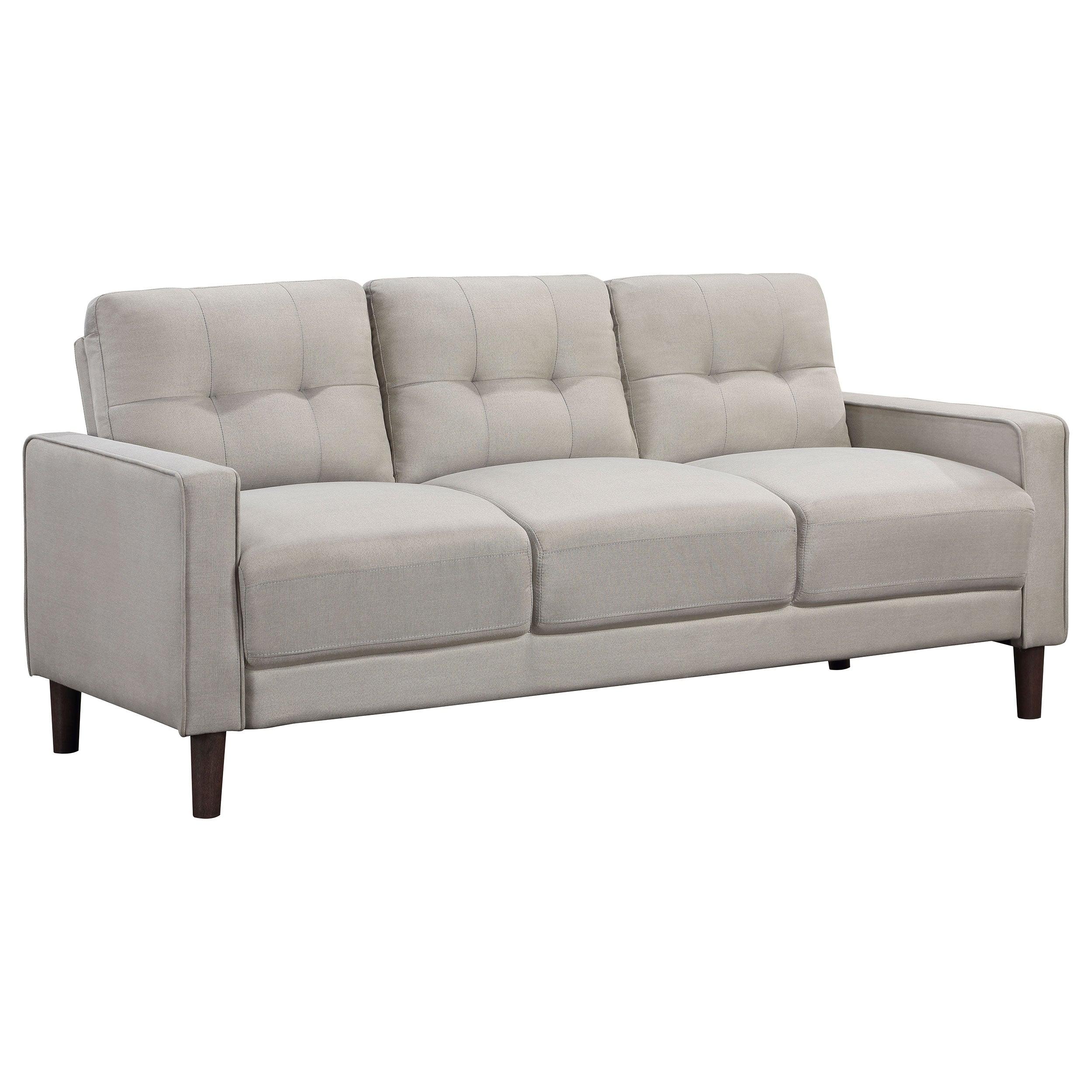 Bowen Upholstered Track Arm Tufted Sofa Beige-