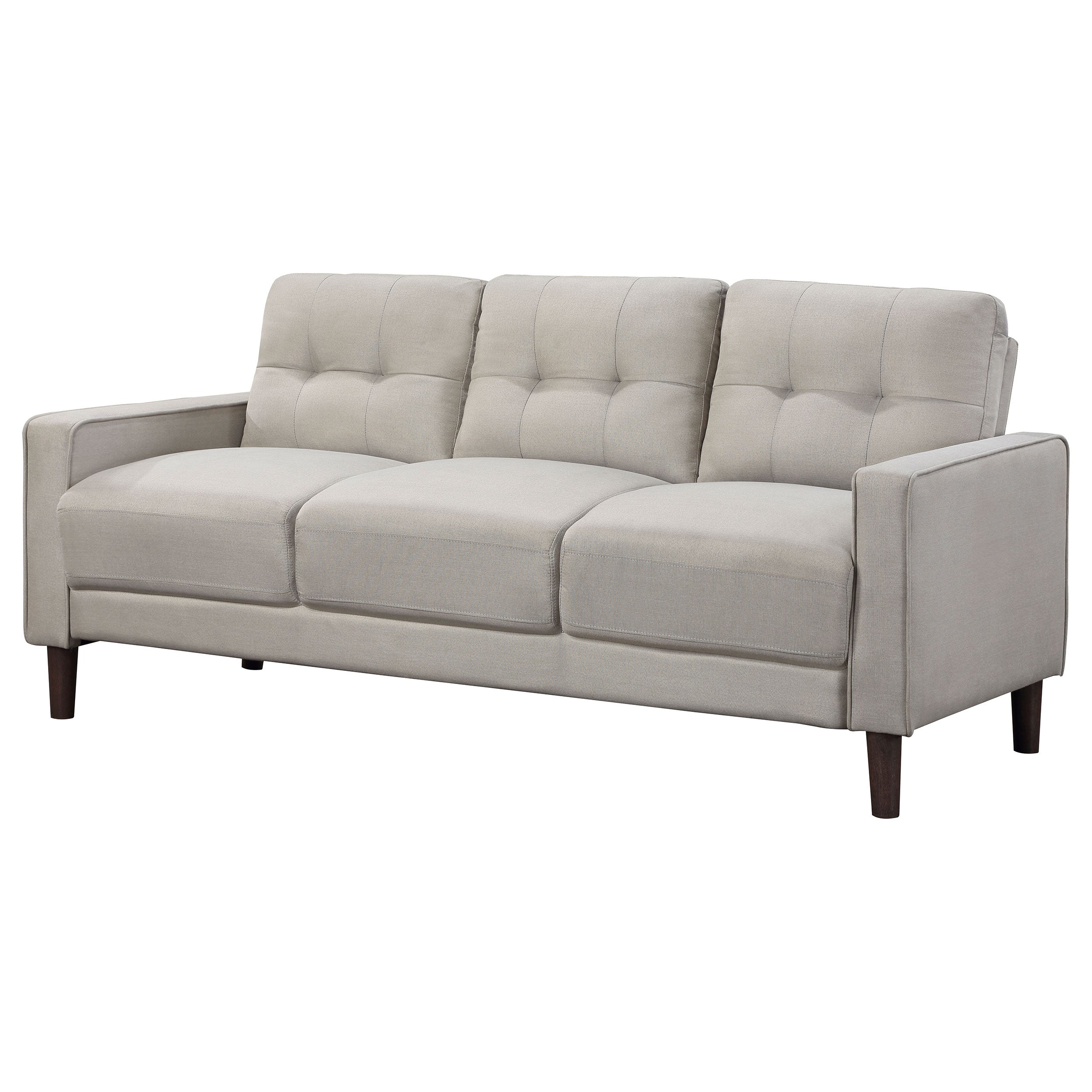Bowen Upholstered Track Arm Tufted Sofa Beige-