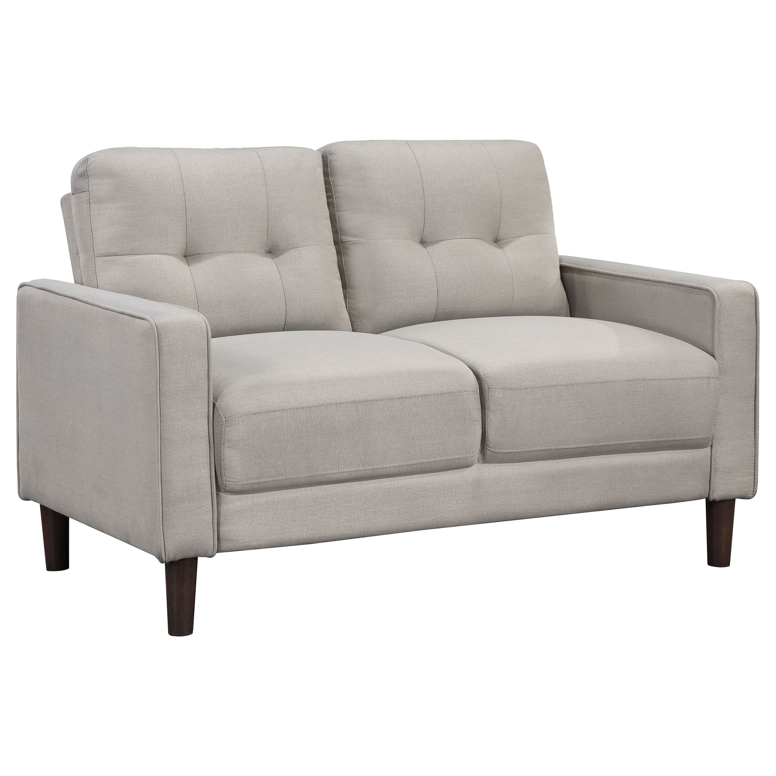 Bowen Upholstered Track Arm Tufted Loveseat Beige-