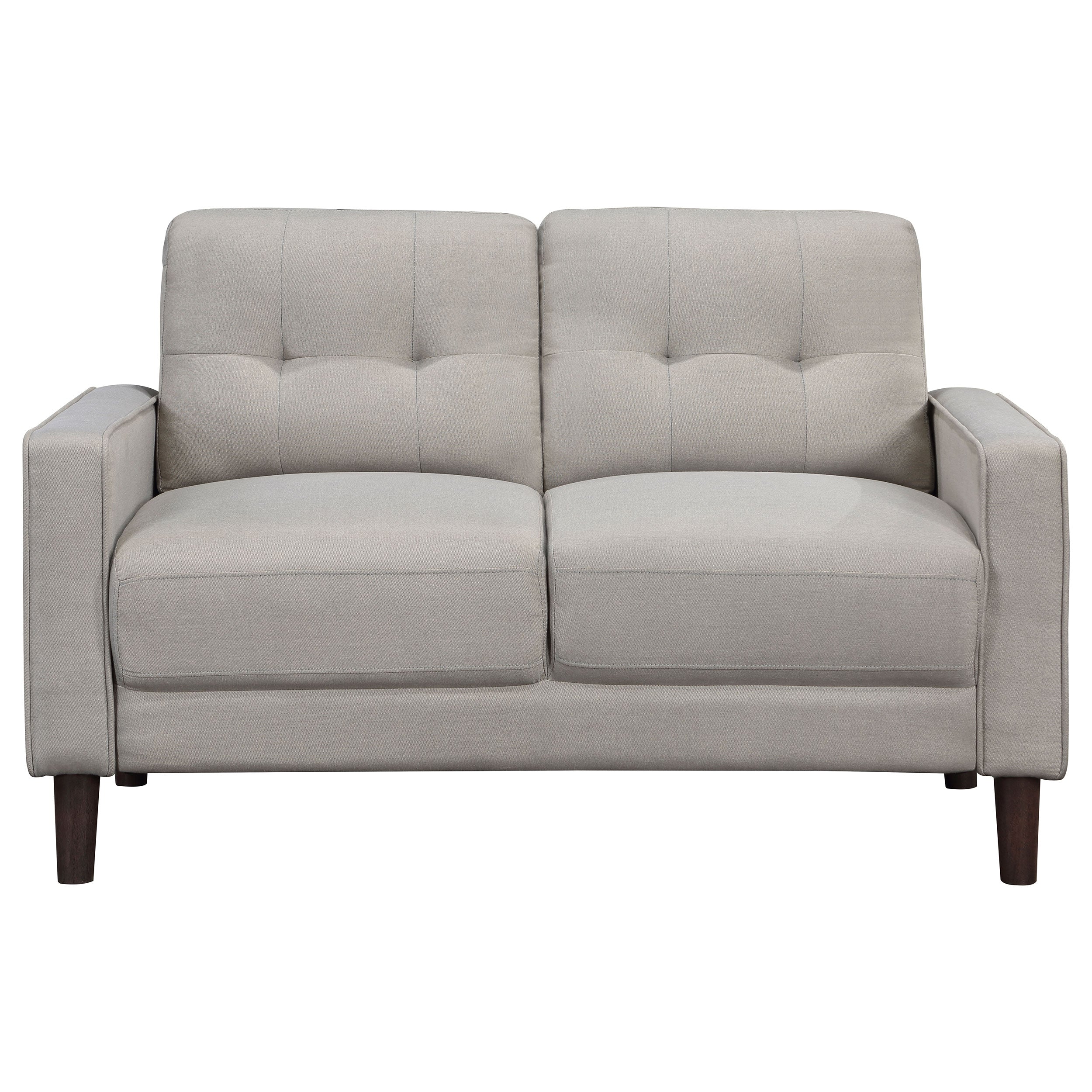 Bowen Upholstered Track Arm Tufted Loveseat Beige-