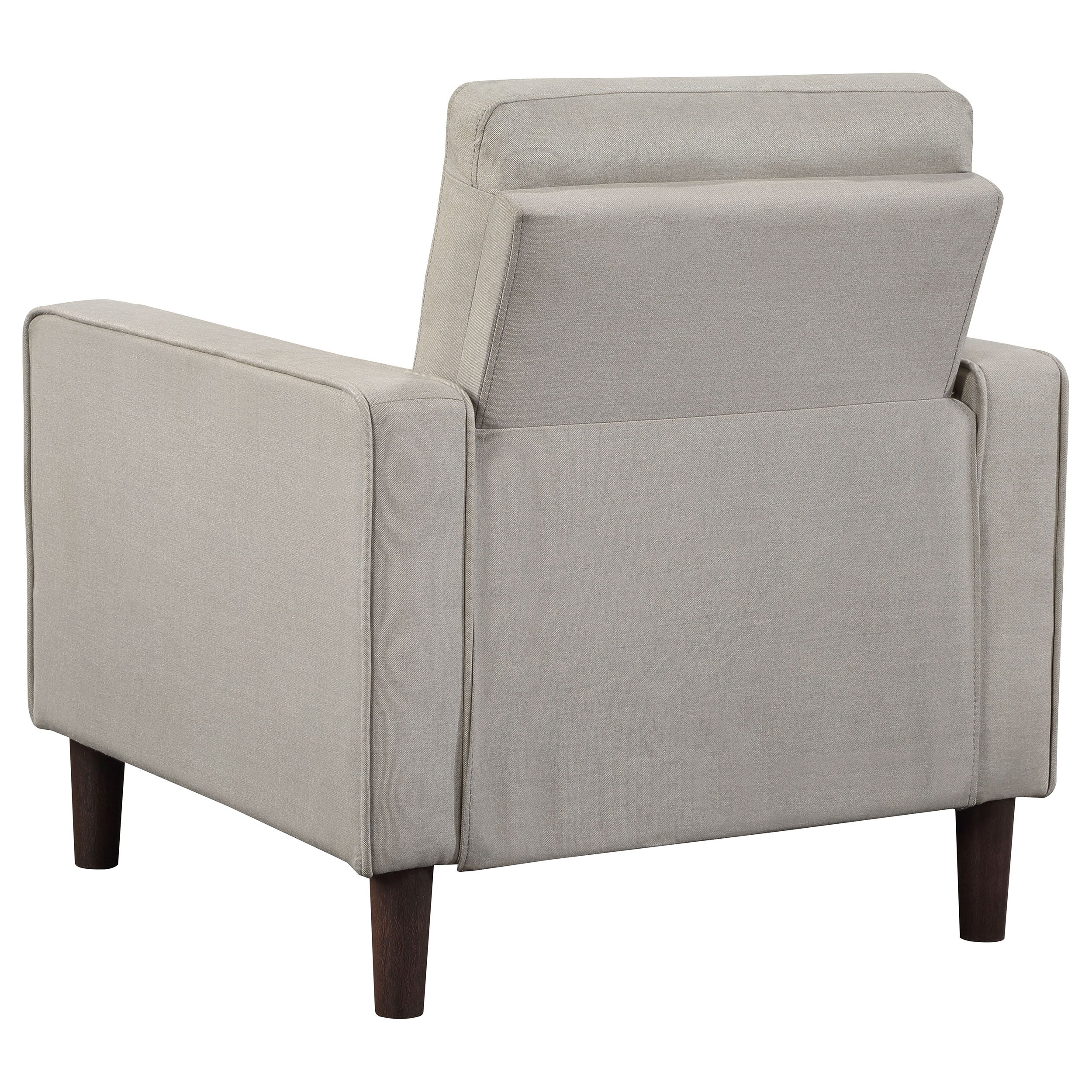 Bowen Upholstered Track Arm Tufted Accent Chair Beige-