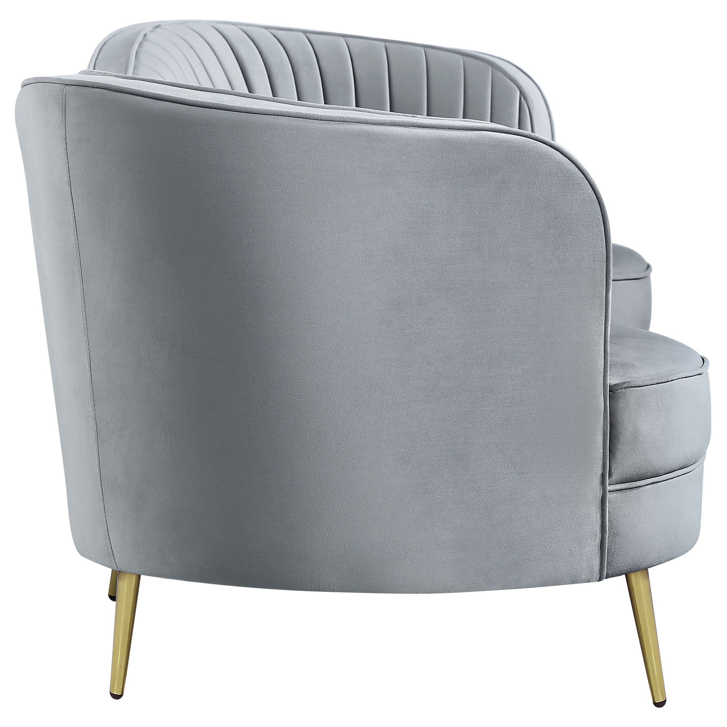 Sophia Upholstered Channel Tufted Sofa Grey-CoasterEssence
