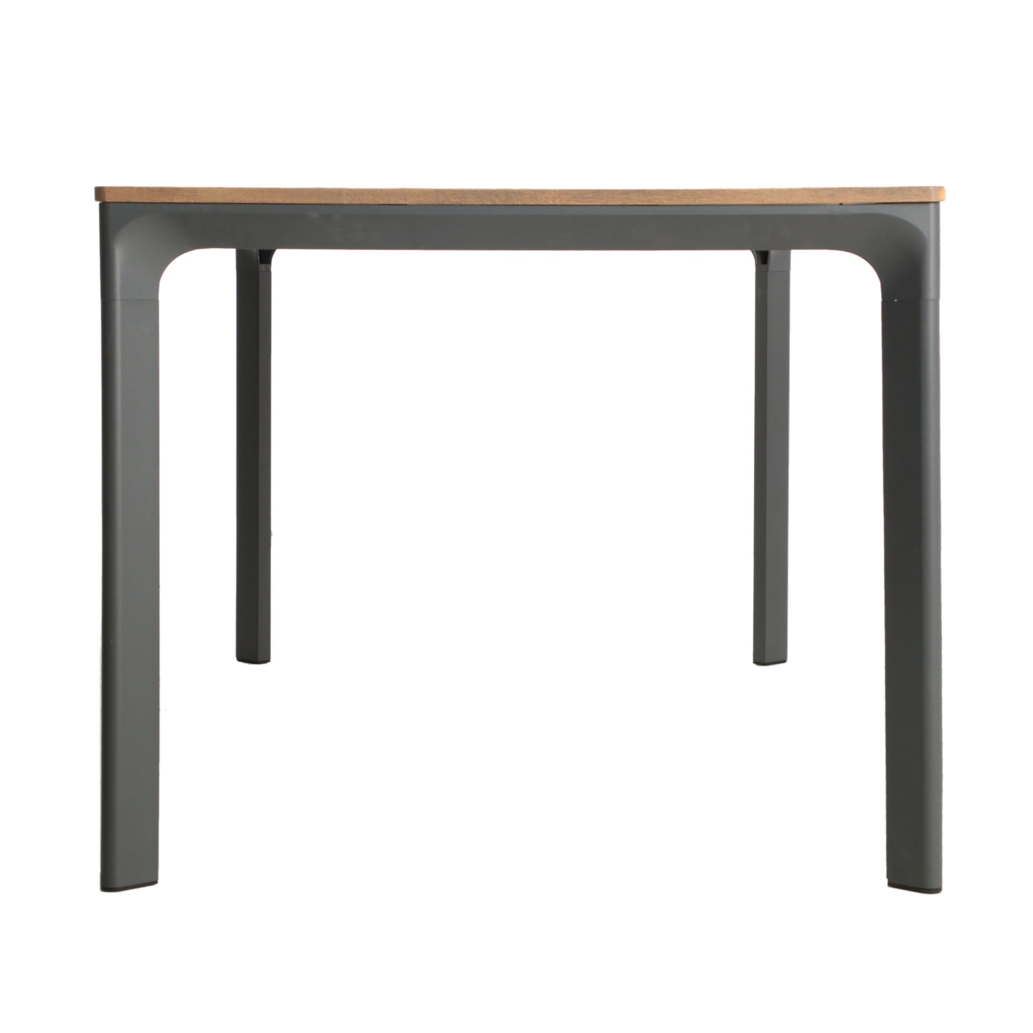 Outdoor Wicker Rectangular Dining Table With Iron Frame And Water Resistant Rattan