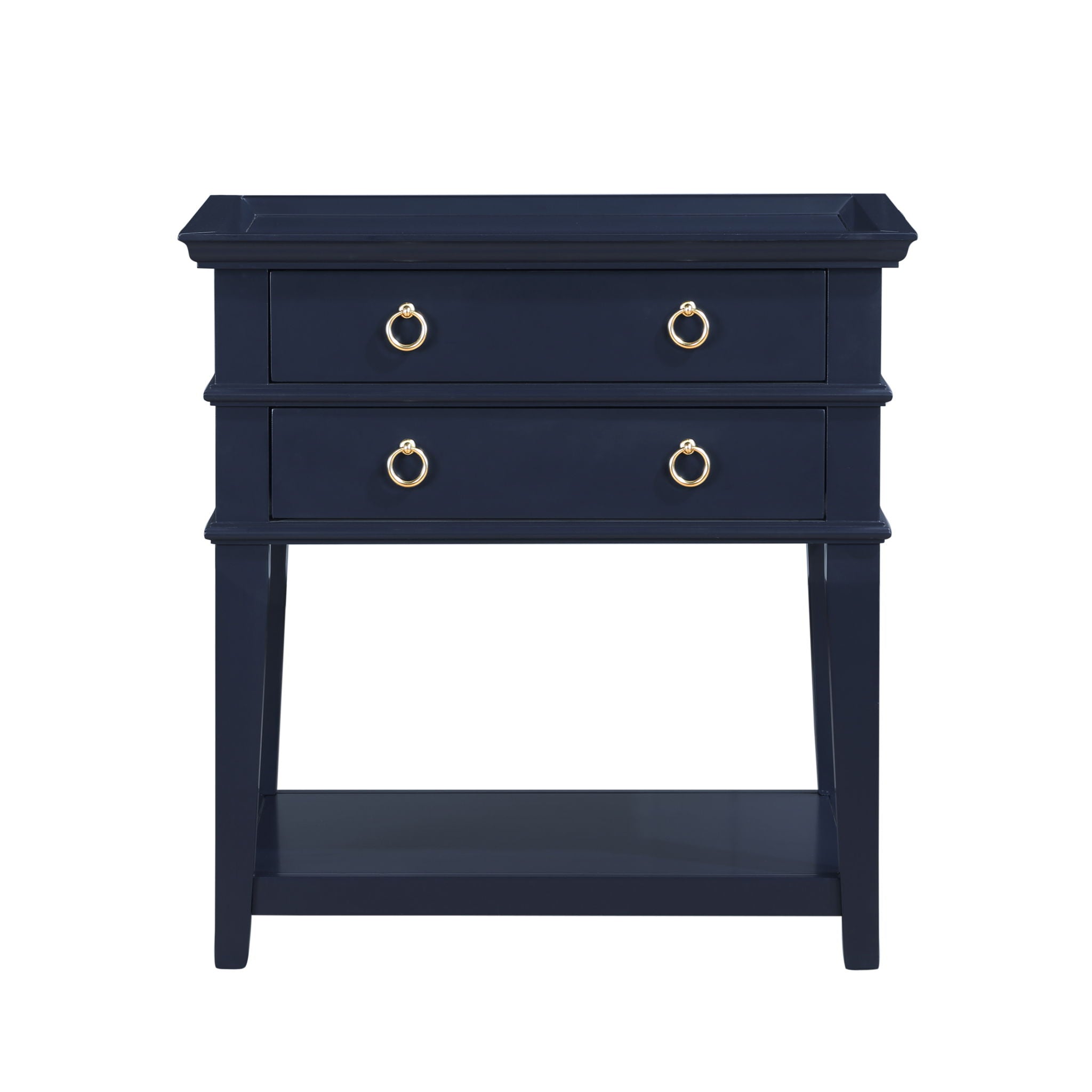 Carmona - 2 Drawer Tray Top Nightstand Pulls