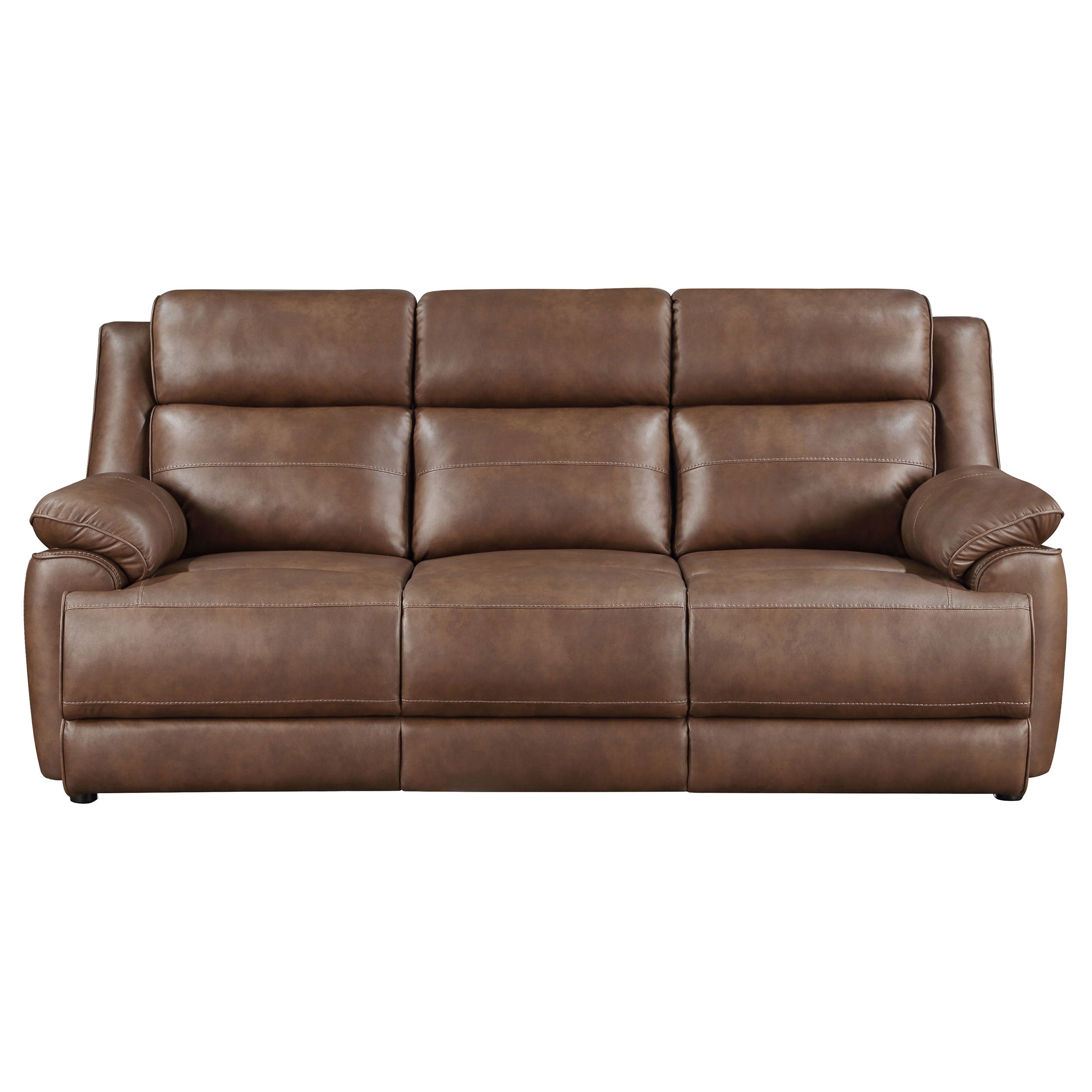Ellington Upholstered Padded Arm Sofa Dark Brown-