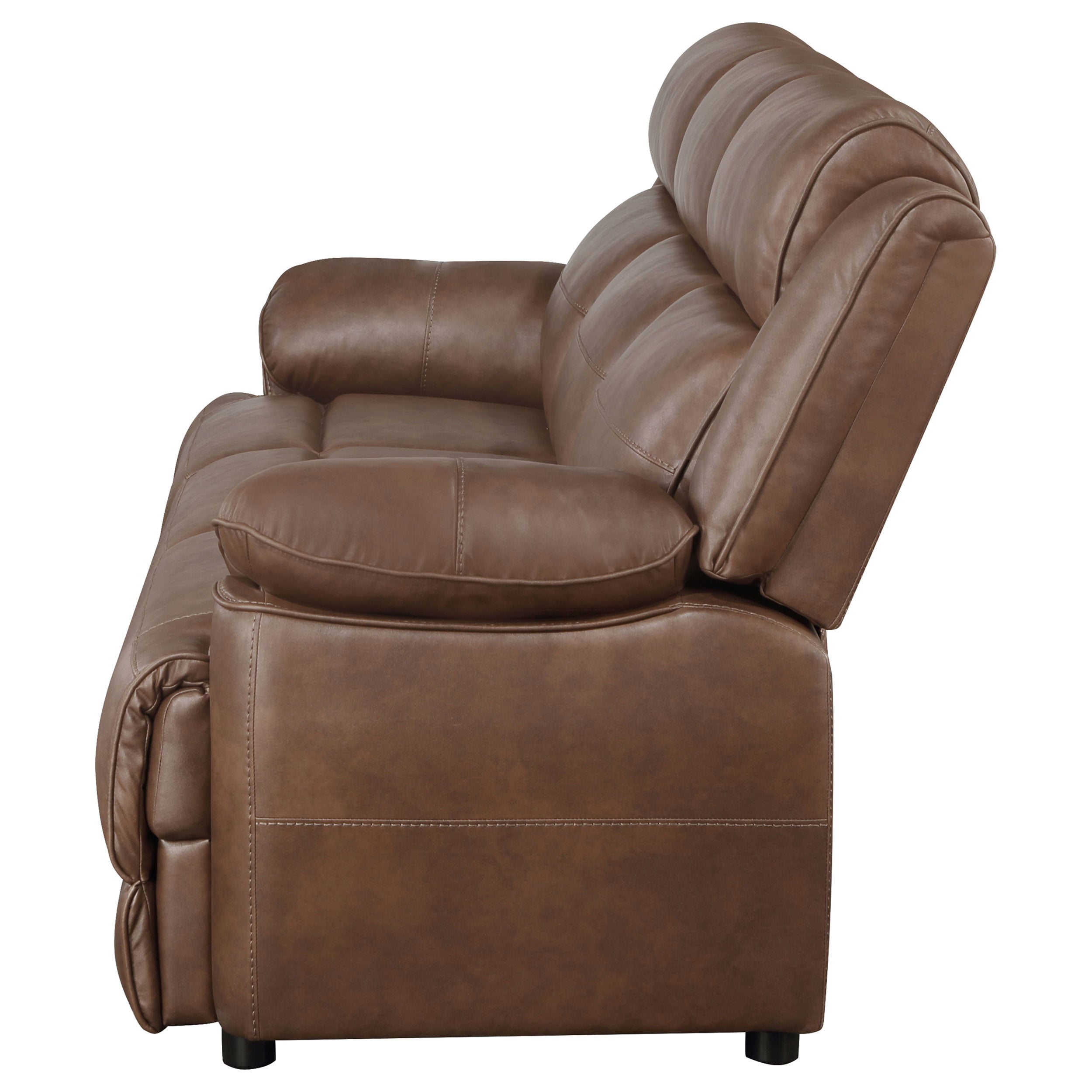 Ellington Upholstered Padded Arm Sofa Dark Brown-