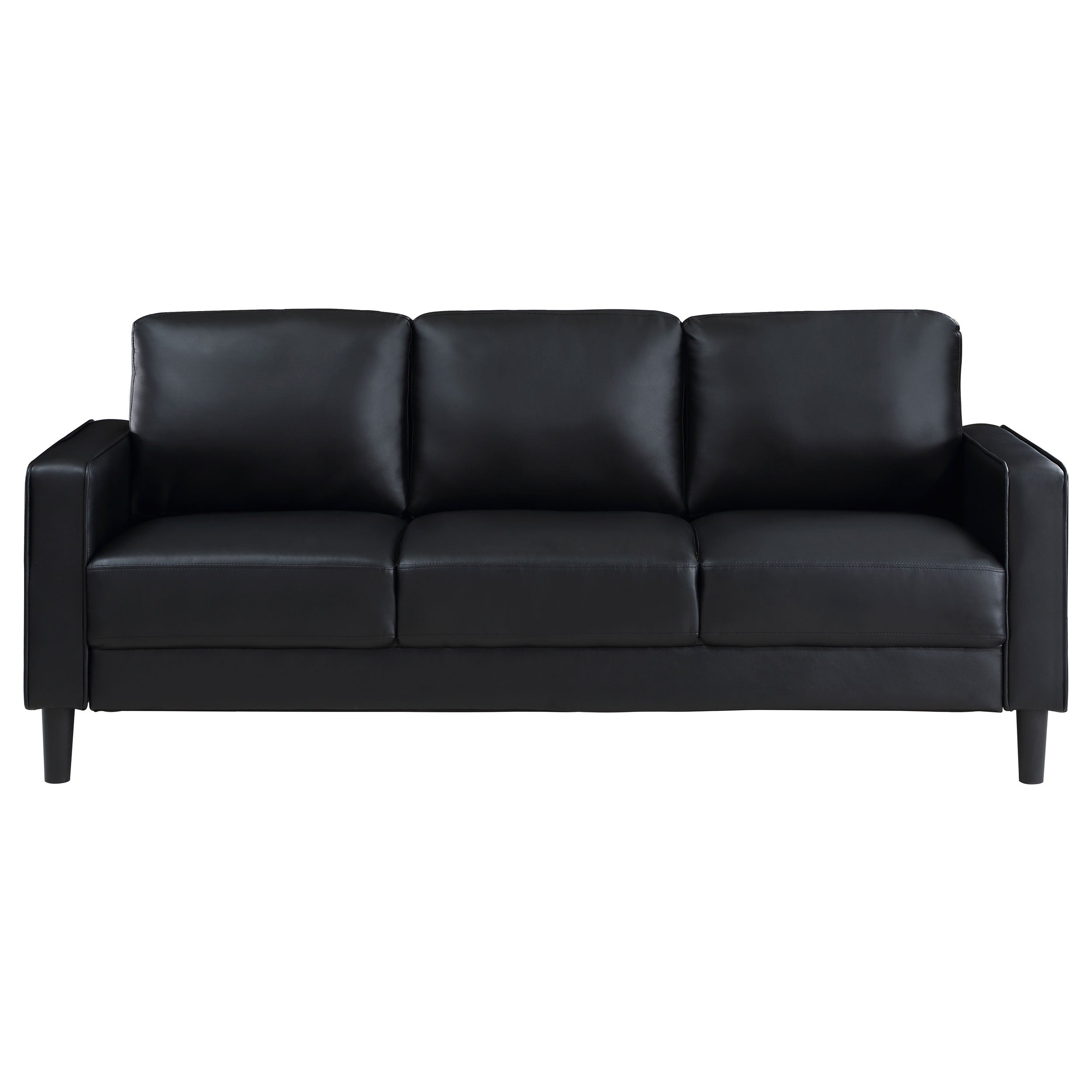 Ruth Upholstered Track Arm Sofa Black-