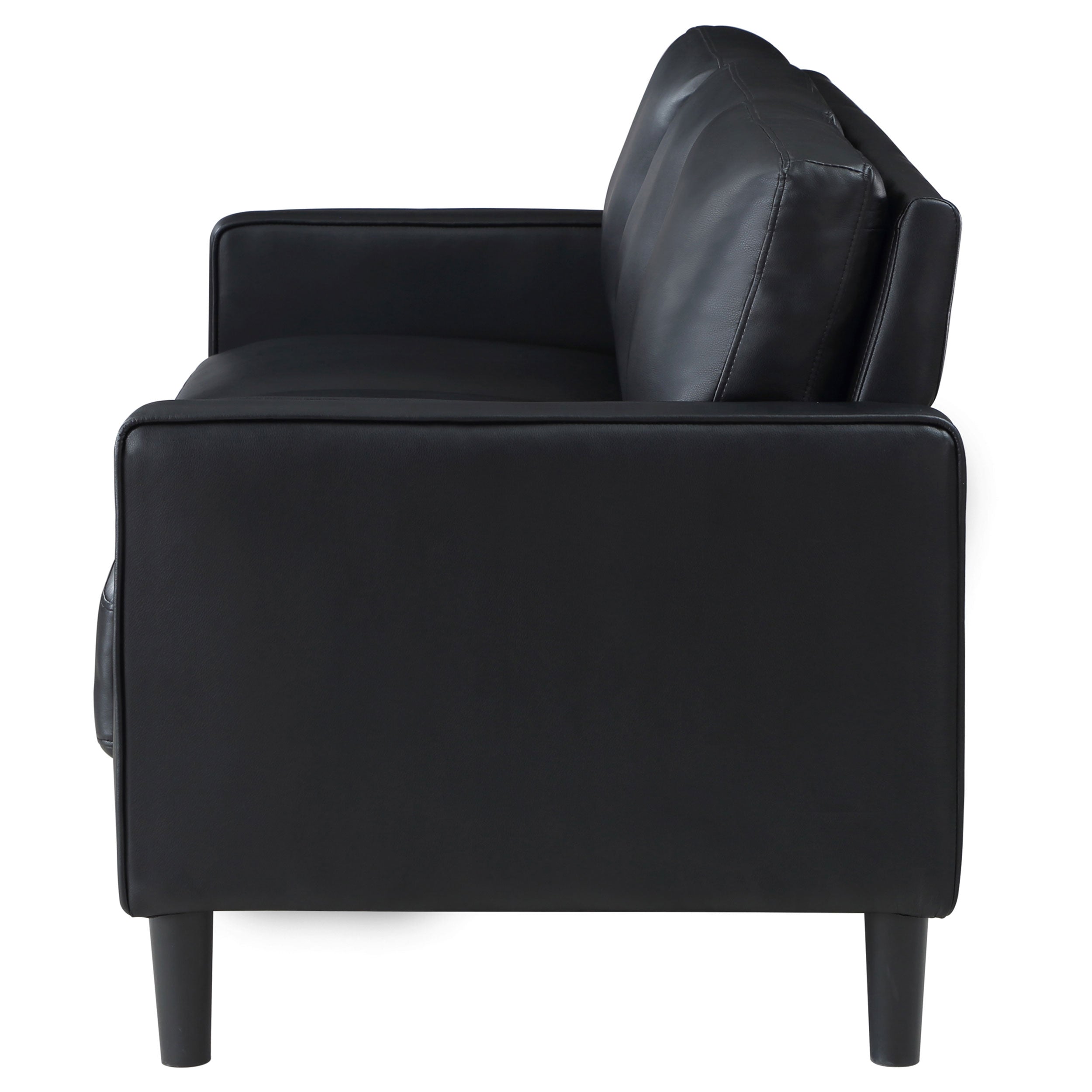 Ruth Upholstered Track Arm Sofa Black-